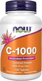 Supplements, Vitamin C-1,000 with Rose Hips, Sustained Release, Antioxidant Protection*, 100 Tablets