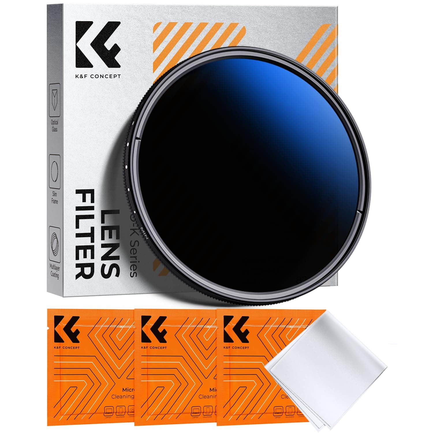 K&F Concept 77mm Variable ND Lens Filter ND2-ND400 (1-9 Stops) 18 Multi-Layer Coatings Adjustable Neutral Density Ultra Slim Lens Filter for Camera Lens