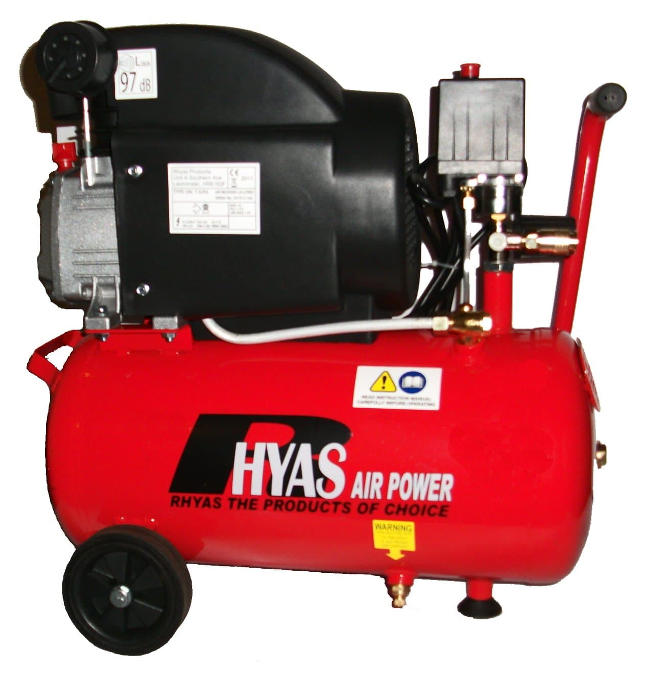 Rhyas 24L 7.3CFM Portable Air Compressor