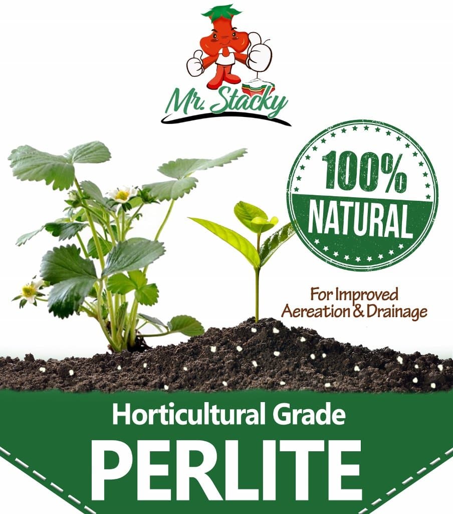 Mr Stacky Perlite - 100% All Natural for Organic Gardening - Improves Drainage and Aeration (2.2 Cu Ft / 68 Qt / 64 L)