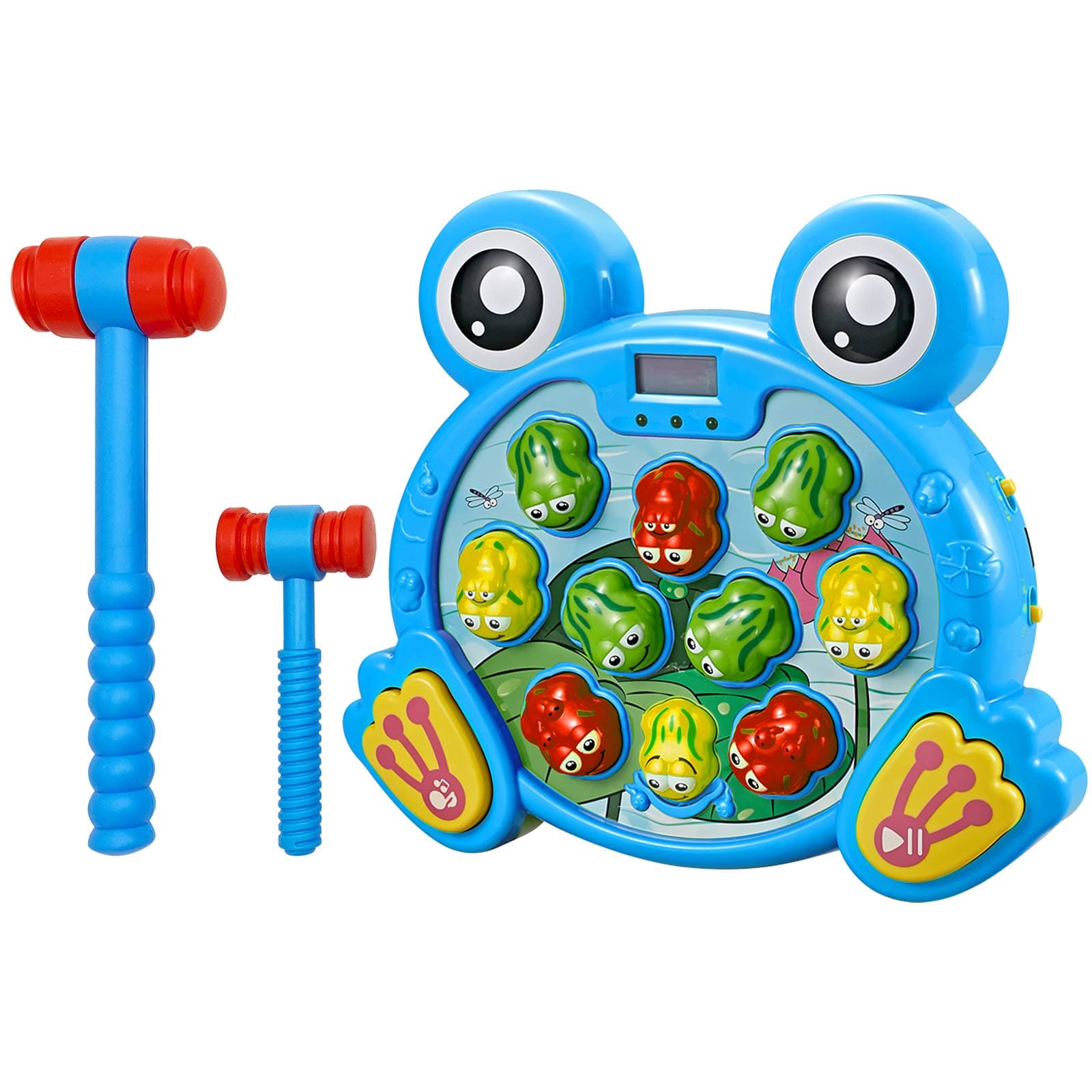 Think Gizmos Whack a Frog Game - Fun Hammering Interactive Toy Boys & Girls ages 3 4 5 6 7 years old (Blue)