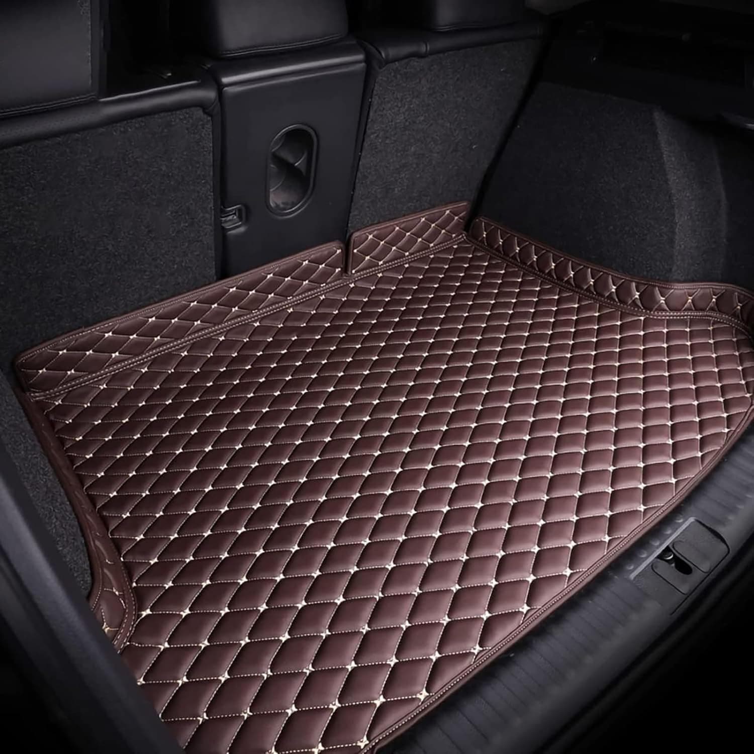Car Boot Mats,Compatible with Mercedes Benz A class 2004-2012, Cargo Tray Liners Trunk Carpets,5-Brown