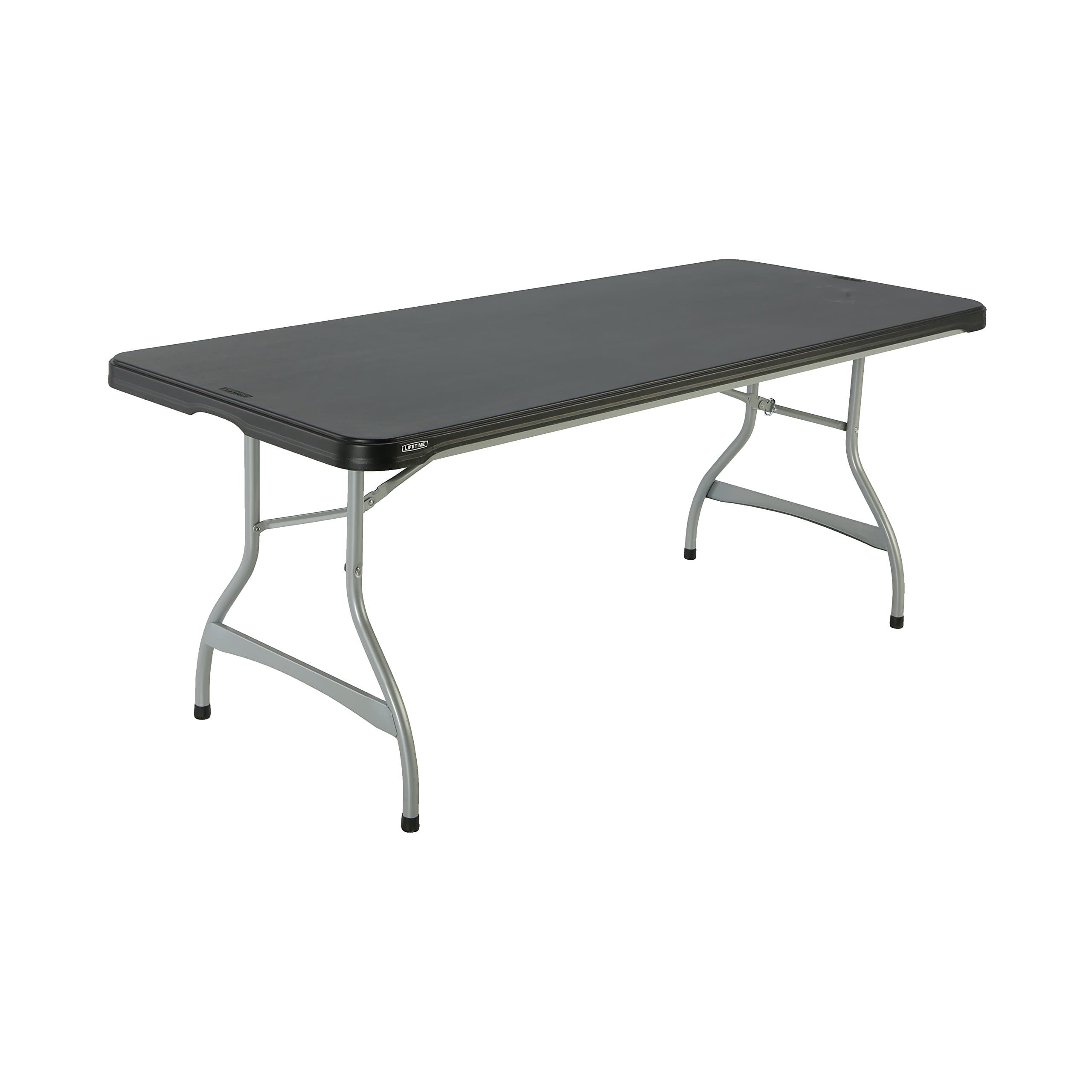 LIFETIME Products 280350 Commercial Stacking Folding Table, 6', Black