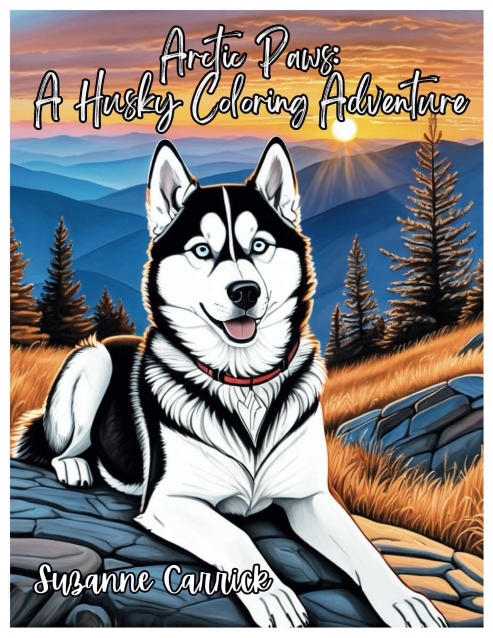 Arctic Paws: A Husky Coloring Adventure