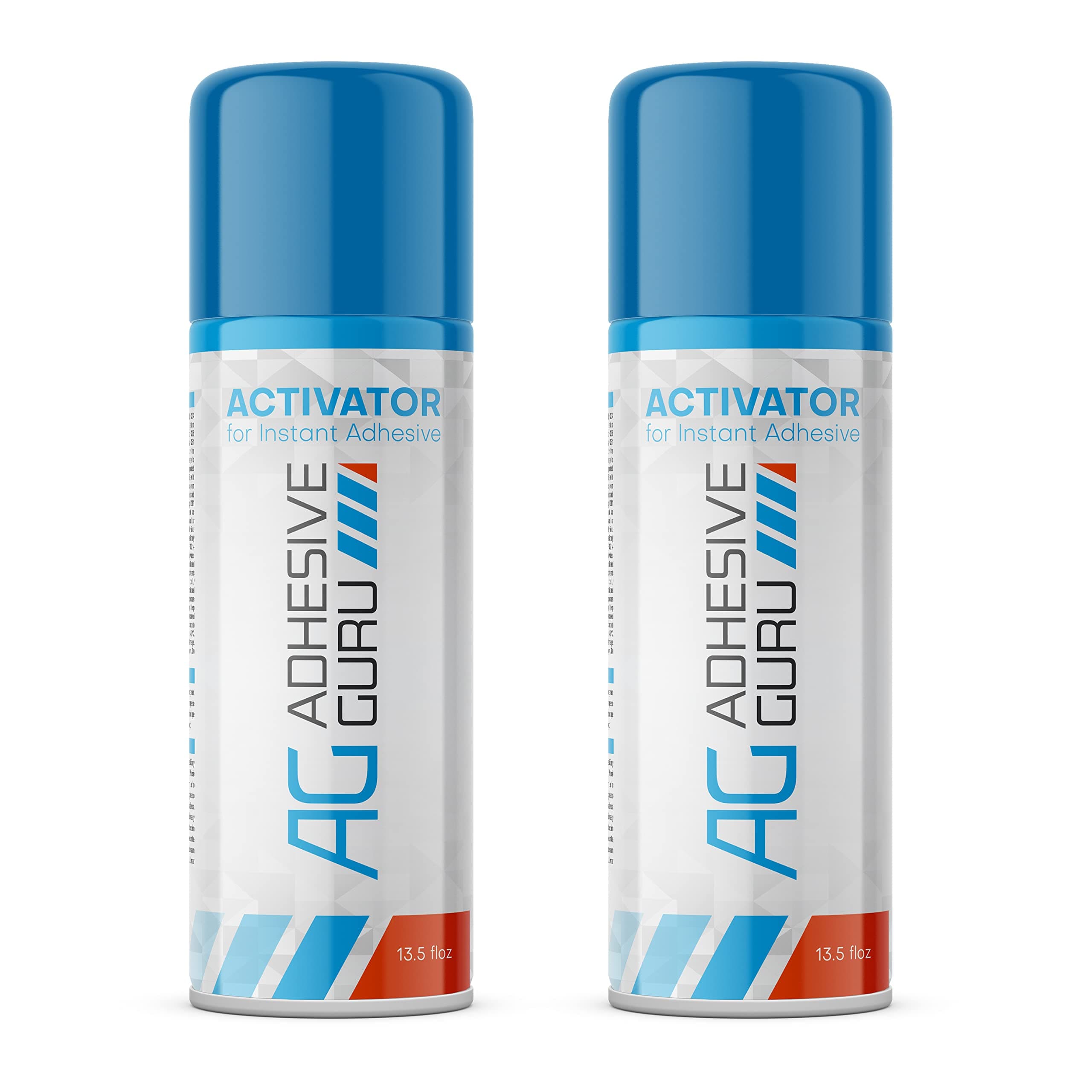 Adhesive Guru CA Glue Accelerator Spray (2 x 13.5 fl oz) Aerosol Activator for Super Glues - It is not a Glue by Itself - 2 Pack