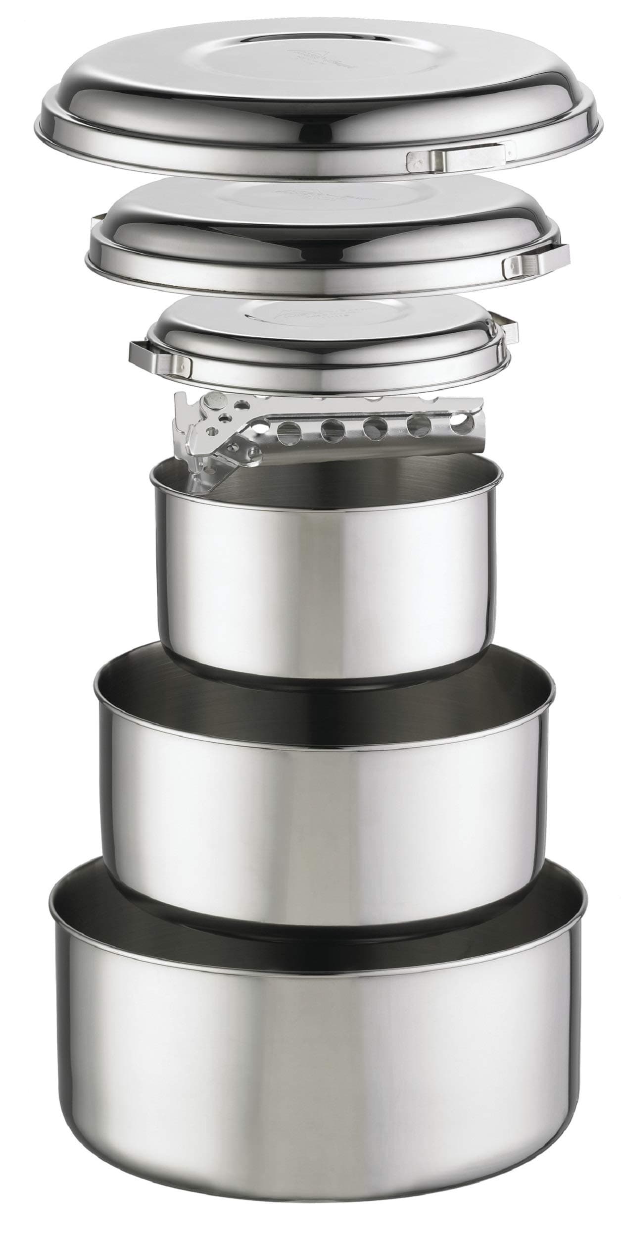 Alpine 4 Stainless Steel Camping Pot Set