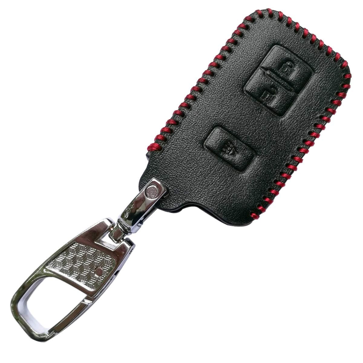 CoolbestdaCoolbestda Leather Smart Key Fob Remote Cover Case Protector Keyless Entry Skin for 2017 2016 Toyota Tacoma Land Cruise Prius V RAV4