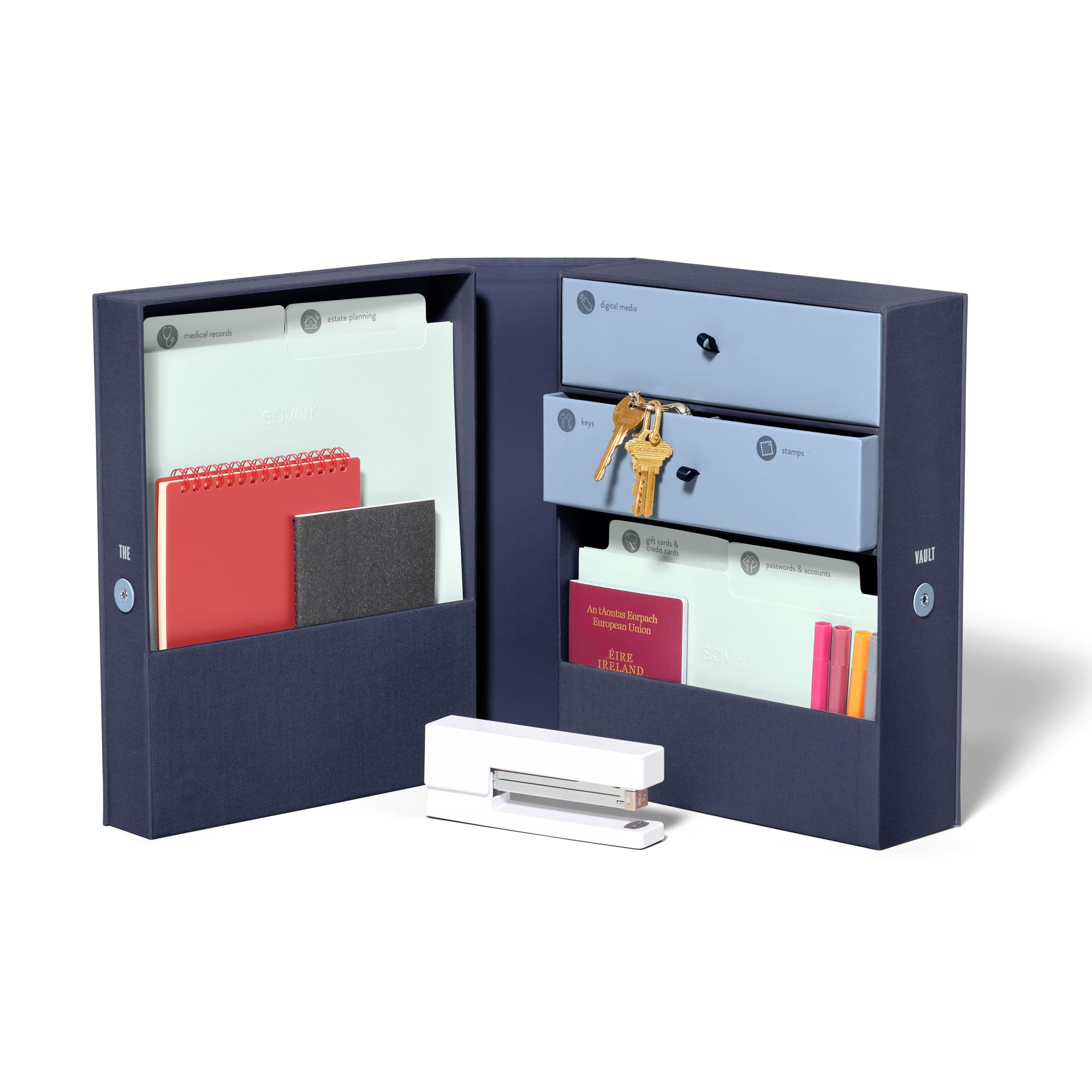 The Vault All-In-One Office Organizer Blue