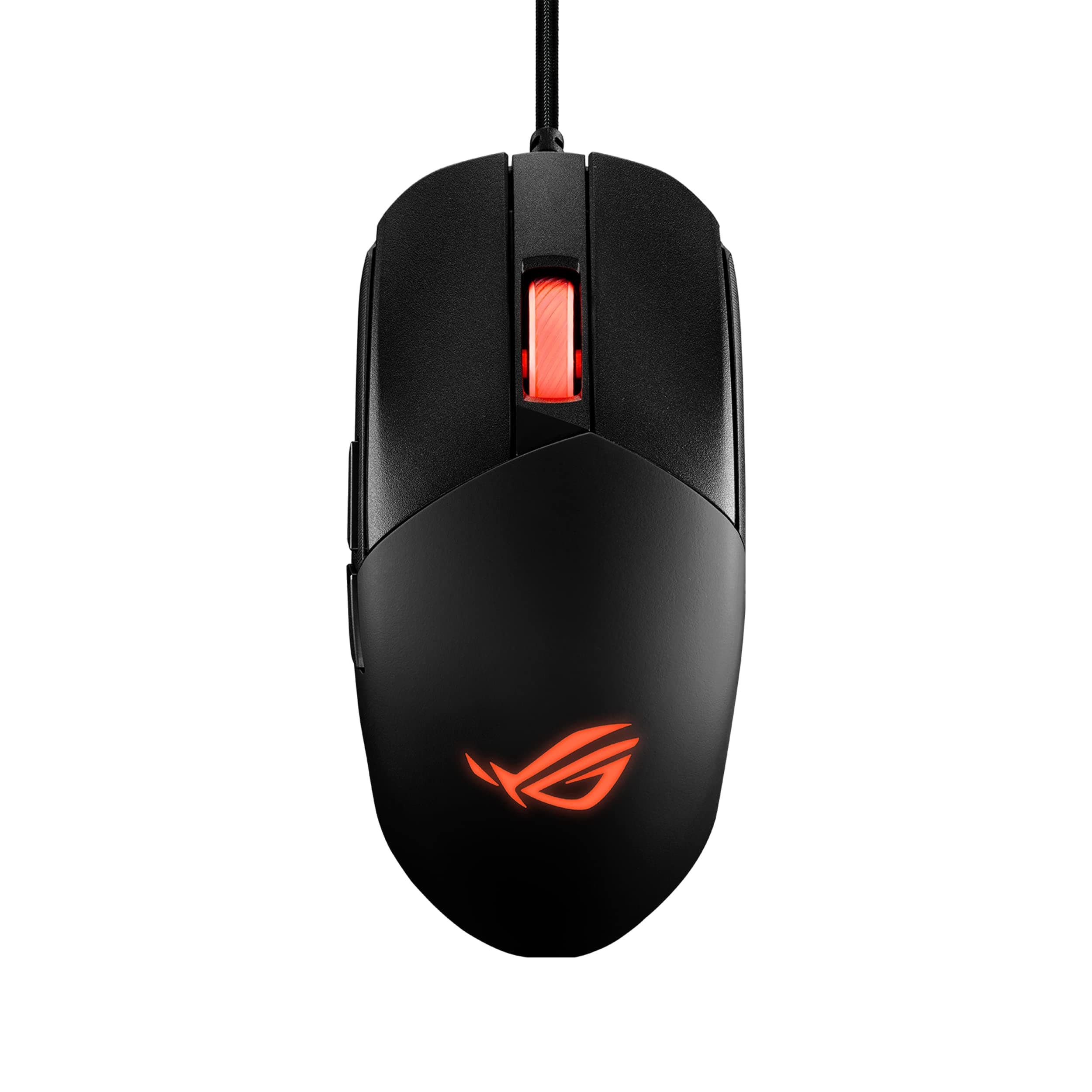 ROG Strix Impact III Gaming Mouse, Semi-Ambidextrous, Wired, Lightweight, 12000 DPI Sensor, 5 programmable Buttons, Replaceable switches, Paracord Cable, FPS Gaming Mouse, Black