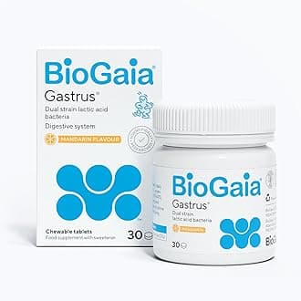 Gastrus Probiotics for Gut Health | Bacterial Cultures with L. Reuteri to Balance Gut Flora | Dual Strains of Patented Lactobacillus Reuteri | 30 Chewable Supplement Tablets - Mandarin Flavour