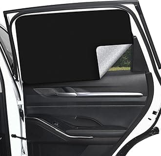 2 Pcs Rear Window Covers - Car Side Window Sun Shades - Privacy Magnetic Reflected Sunlight Protection for Baby Child Sleeping