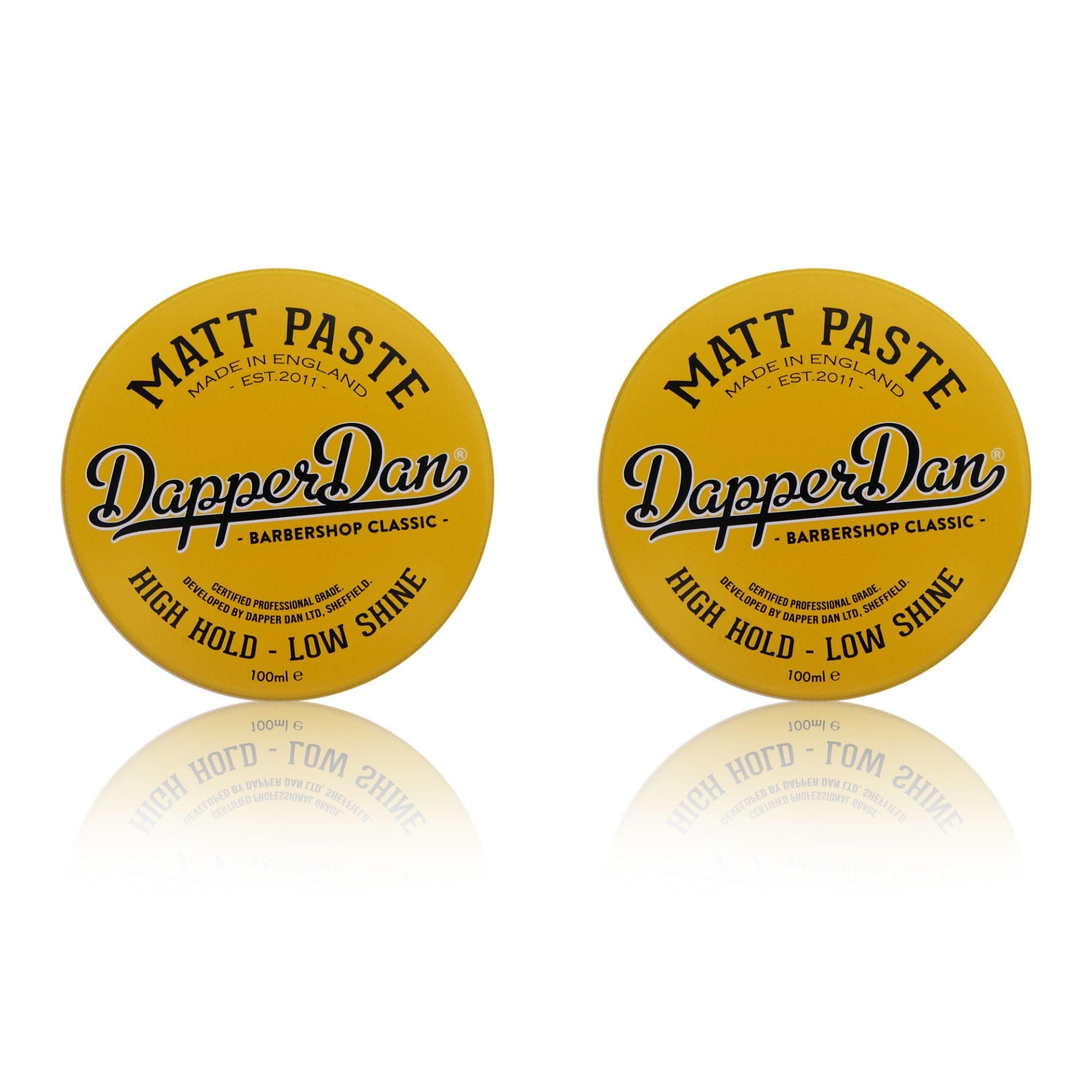 Dapper Dan Matt Paste, Versatile Strong Flexible Hold Hair Styling Product, 2 x 100ml