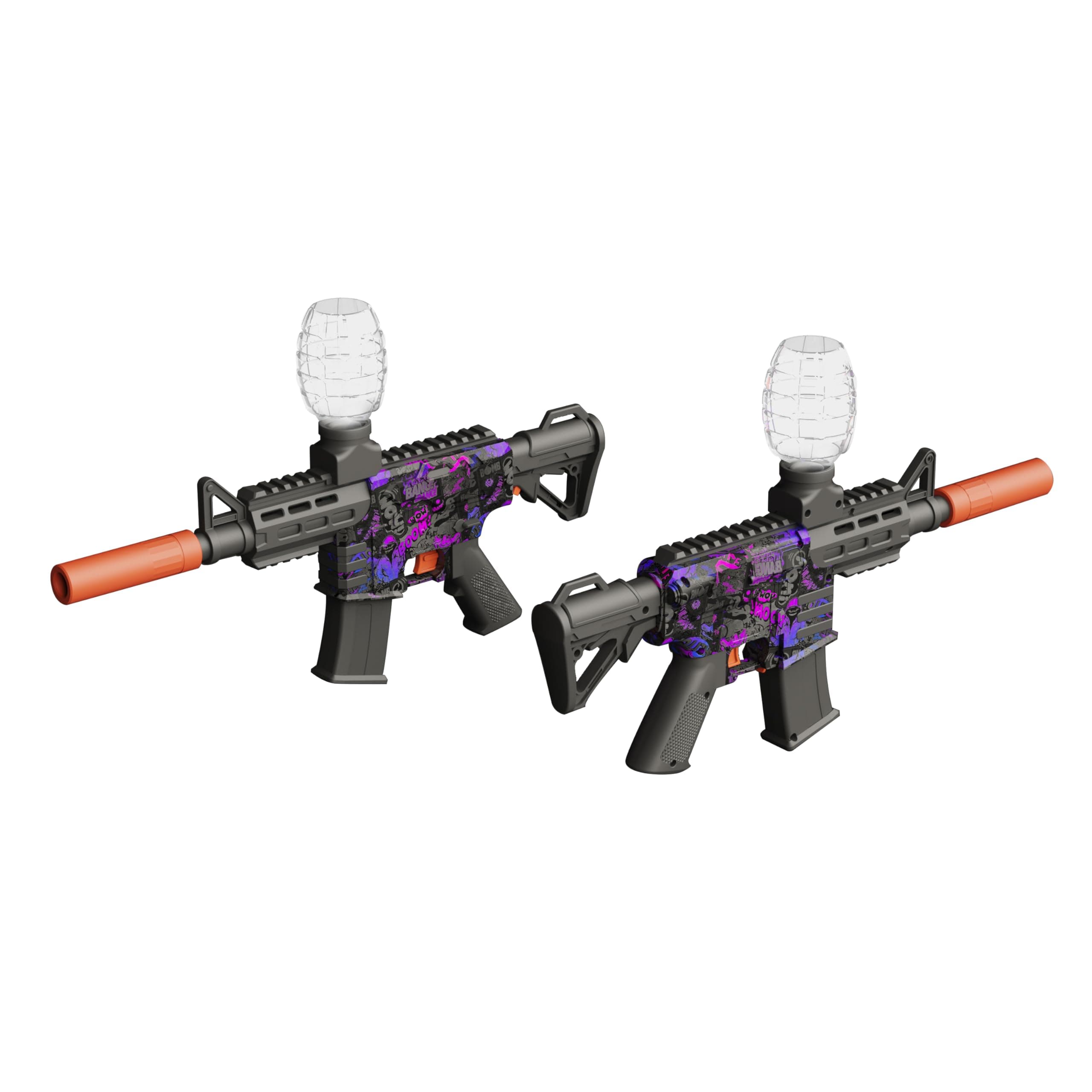 - Small M4A1 Gel Ball Blaster 2 Pack, Full Auto, 140FPS, 90FT, 10RPS, Powerful Splat Gel Gun, Orby Gun for Backyard Games