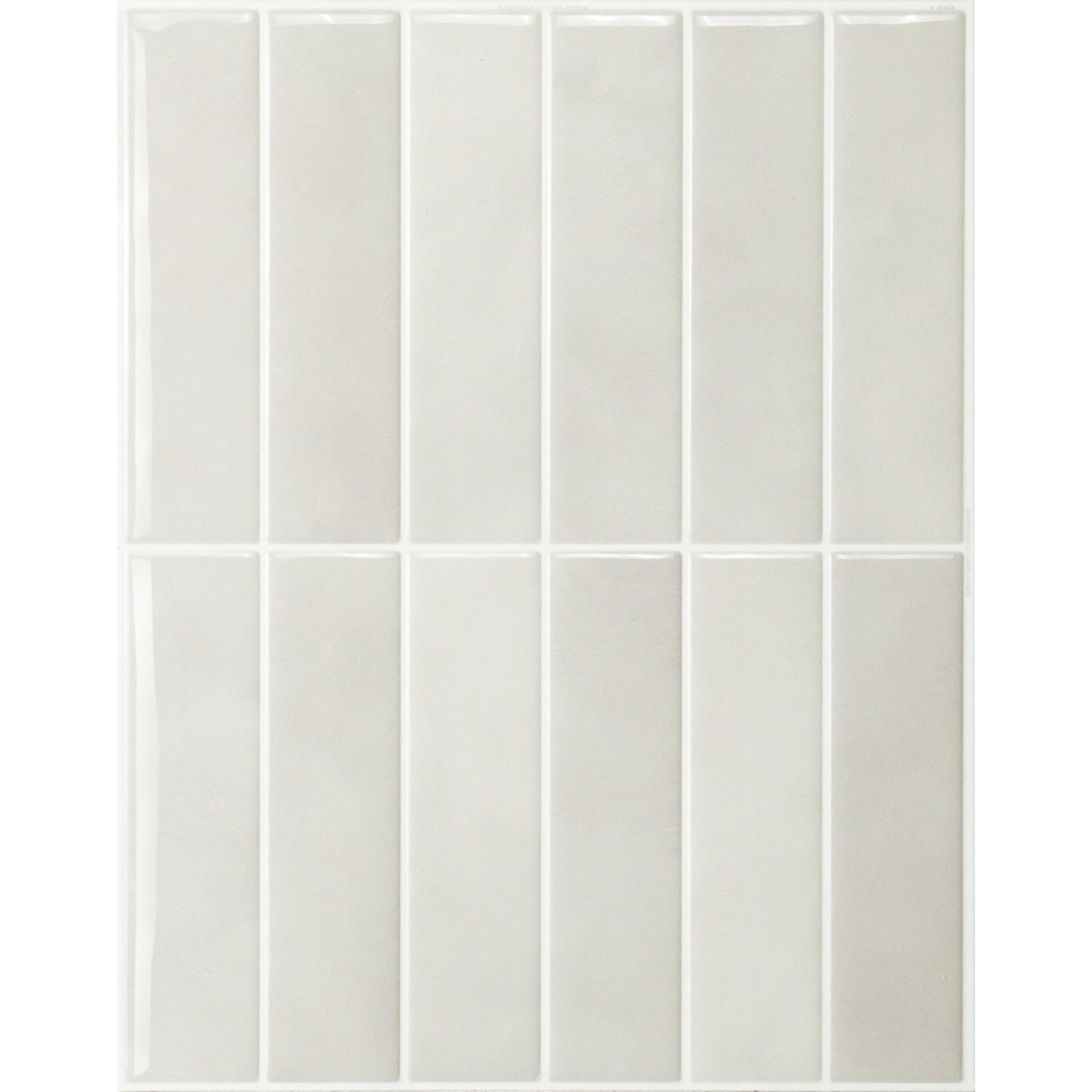 SMART TILES Peel and Stick Wall Tile, 5 Sheets 11.4" x 9", 3D Peel and Stick Tile Sticker for Kitchen, Bathroom, Wall Tiles