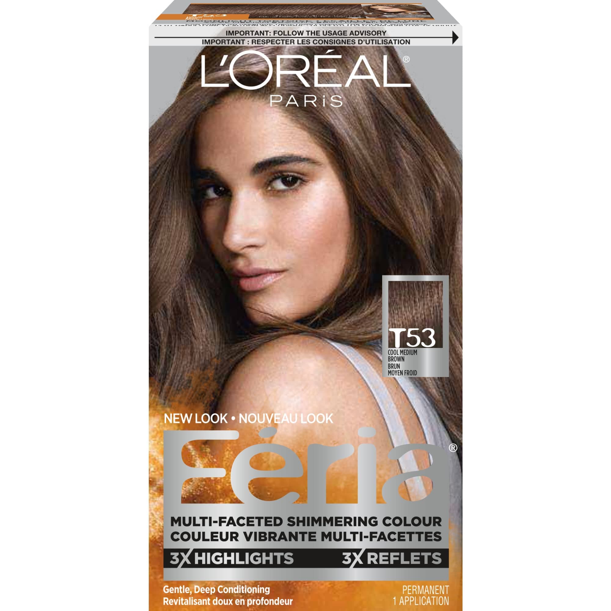 L'Oreal Paris Feria Multi-Faceted Shimmering Highlighting Kit Cool Medium Brown T53 (並行輸入品)