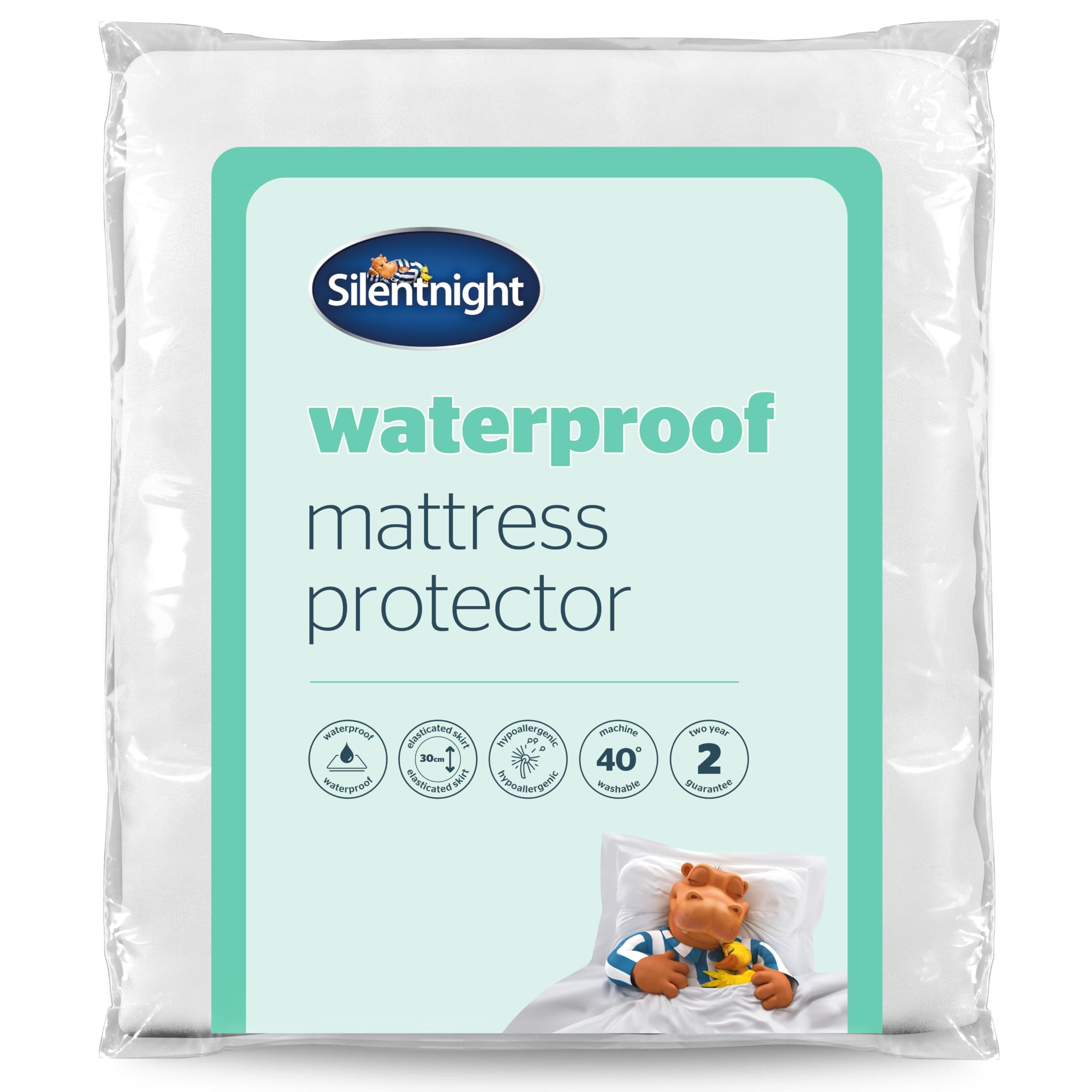 Silentnight Waterproof Mattress Protector Small Double - Quiet Rustle Free Waterproof Resistant Sheet Moisture Proof Mattress Pad Cover - Machine Washable and Hypoallergenic - Small Double 4ft