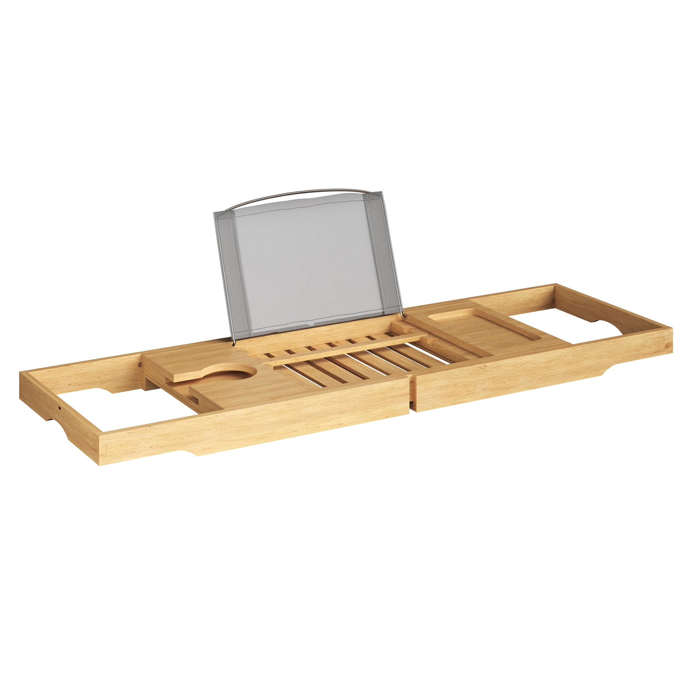 Bath Dreams Bamboo Bathtub Caddy Tray with Extending Sides