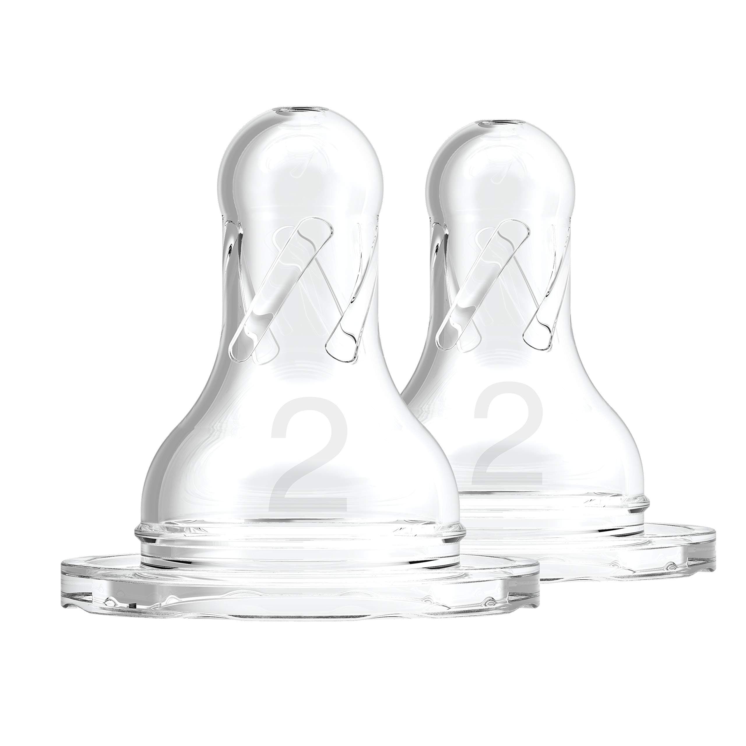 2 Pack Natural Flow Level 2 Standard Nipple