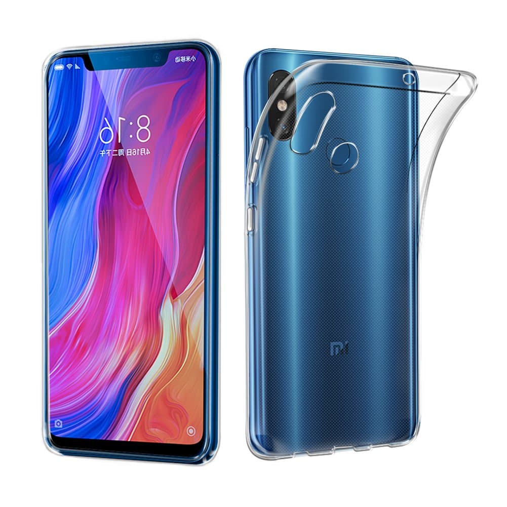 Xiaomi Mi 8 Case, AVIDET Shock-Absorption Flexible Soft Gel TPU Silicone Case Cover for Xiaomi Mi 8 (Transparent)