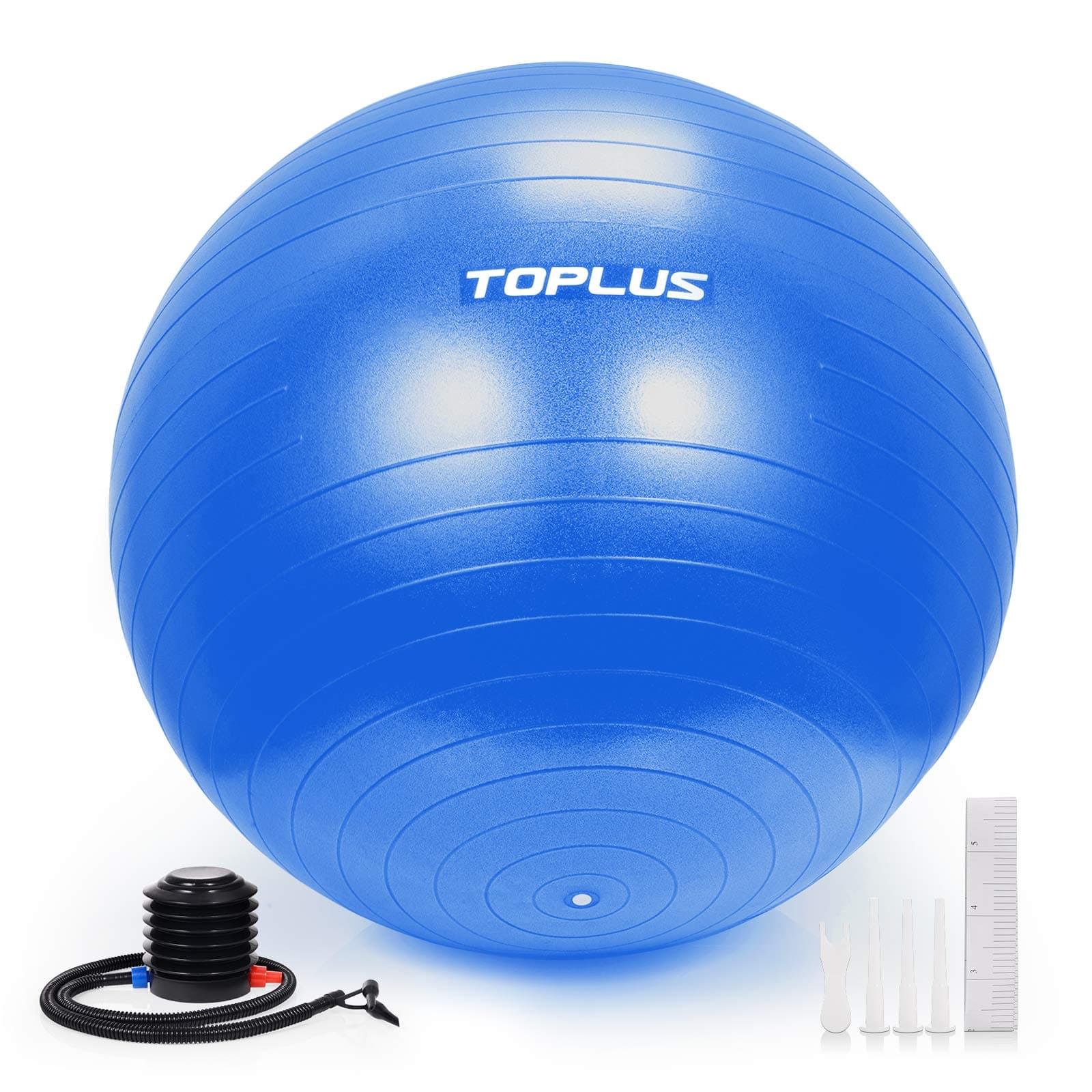 Exercise Ball Supports 2200lbs Includes Quick Pump & Professional Guide, 65 cm, Blue