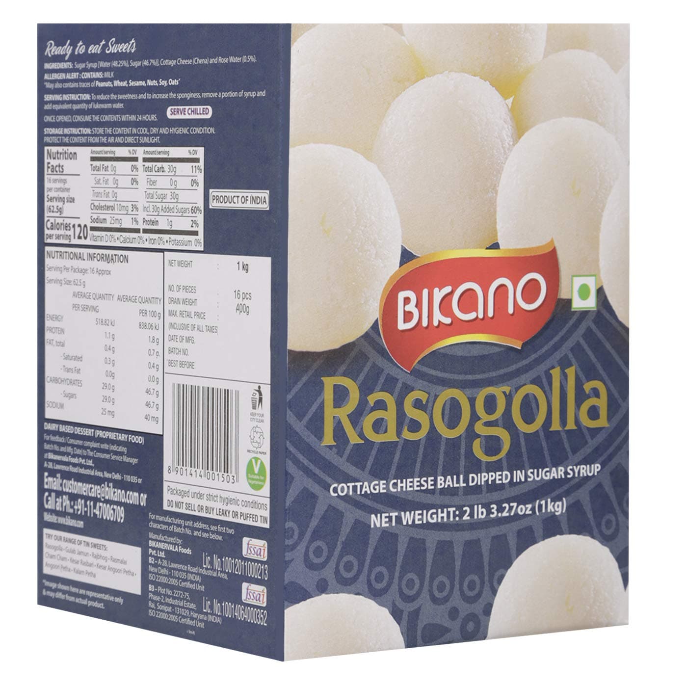Rasgulla, 1kg