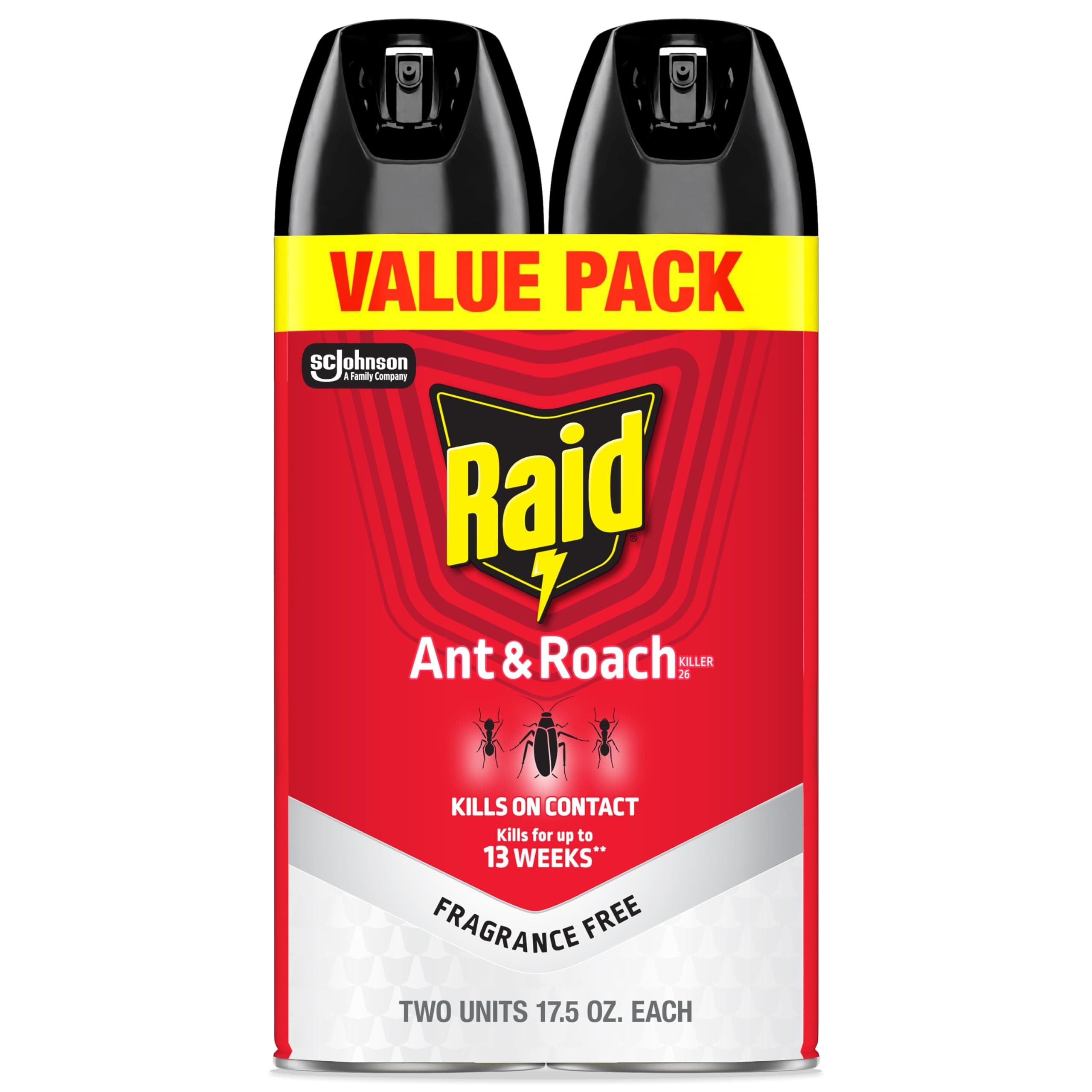 Raid Ant & Roach Killer 26, Fragrance Free Bug Killer for Home Use, Kills Bug...