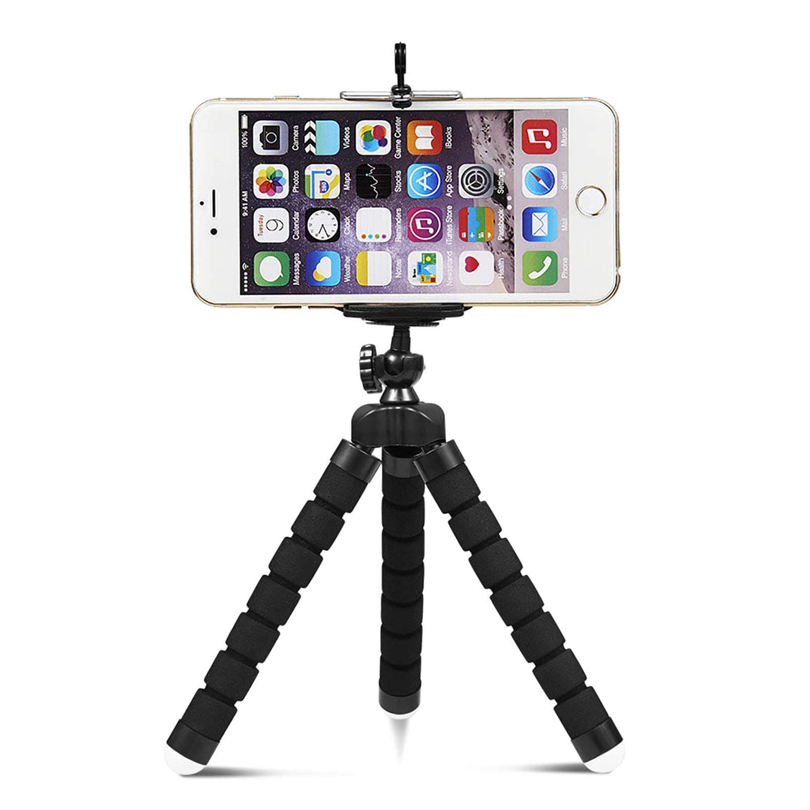Flexible Tripod Mini Universal Octopus Leg Style Portable and Adjustable Tripod Stand with Clip Bracket Mount Holder for Mobile Phone, Cellphone, Smartphone, Digital Camera