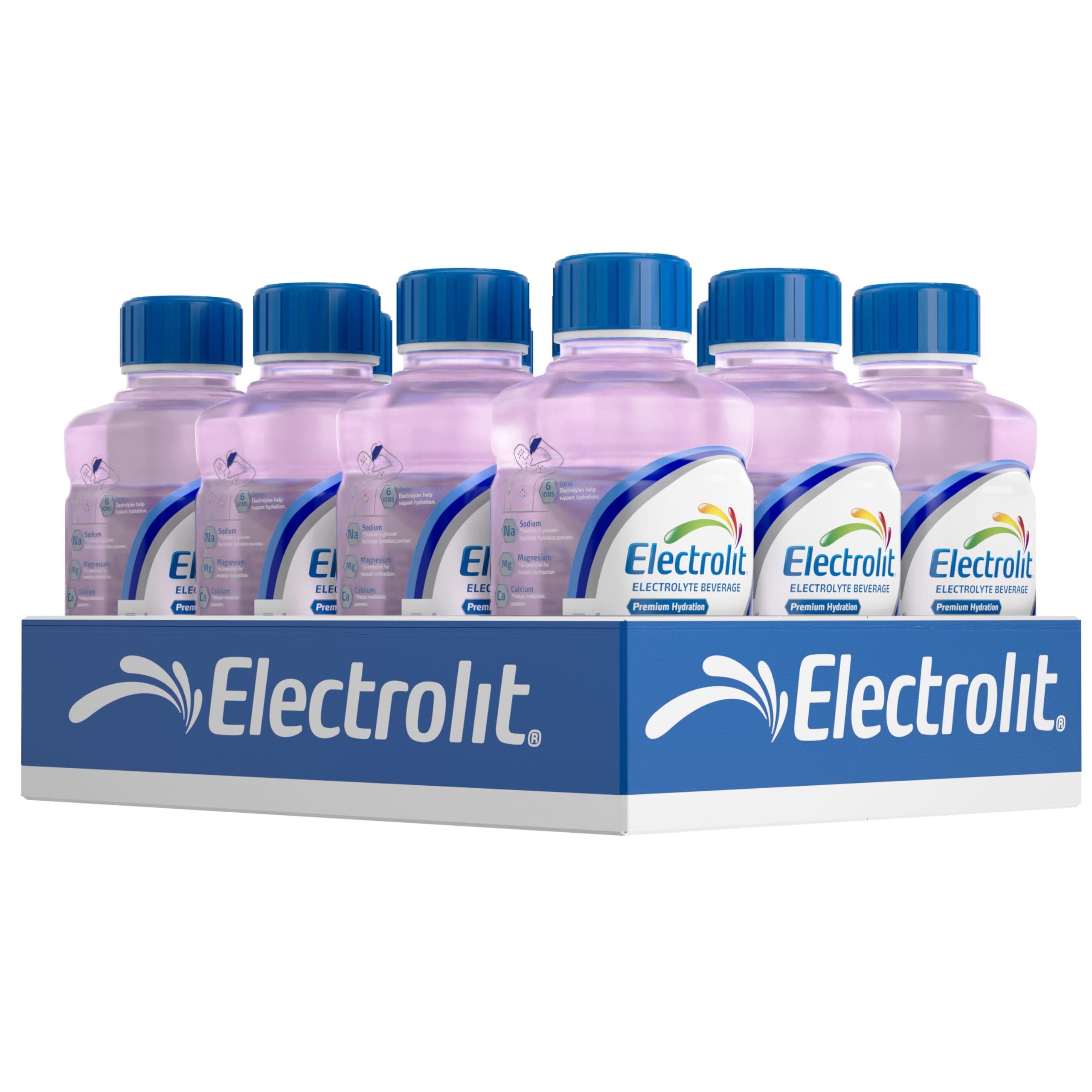 Electrolit, Electrolyte Beverage, Berry Bliss, 21 Fl Oz bottle (Pack of 12)