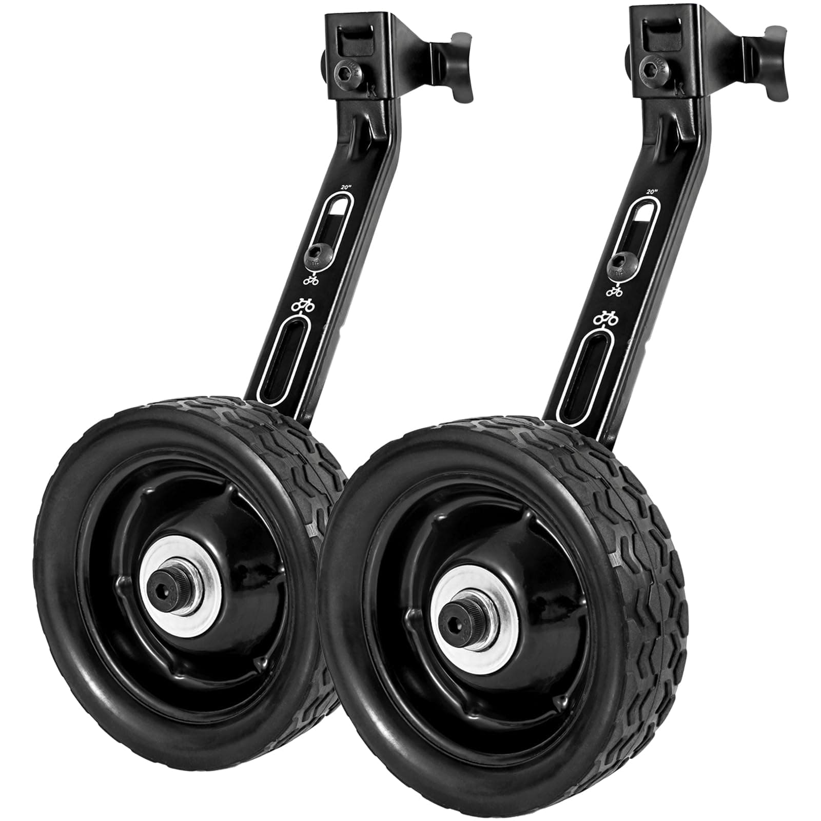 Roll Over Image to Zoom in Bicycle Training Wheels Fits 16 18 20 22 24 inch Kids Variable Bike (black)