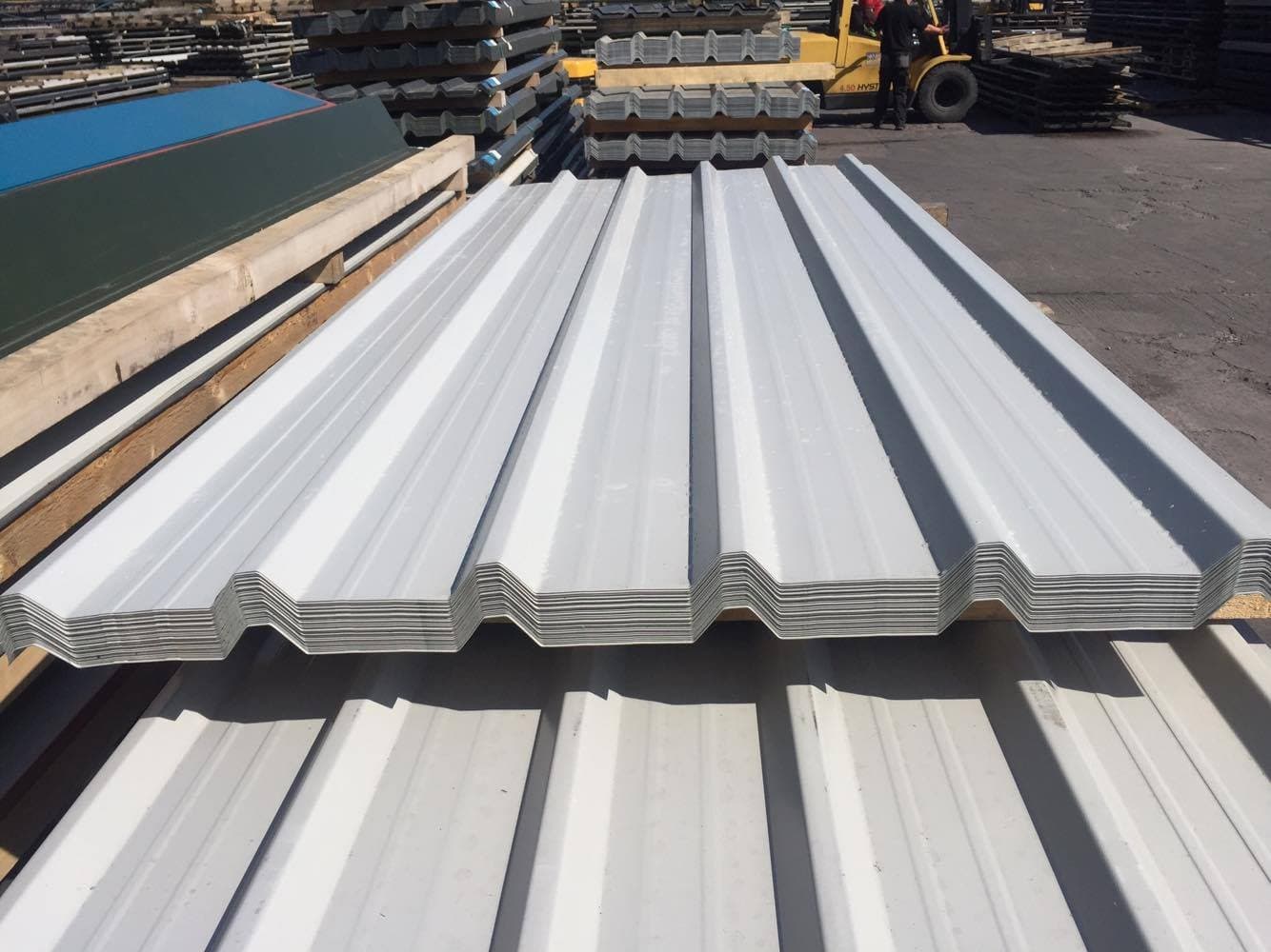 50 x 20ft (6.1m) Box Profile Roofing Sheets 0.7mm Heavy Gauge Steel with Goosewing Grey PVC Coated Finish RHINO STEEL CLADDING Tel: 01675 462692