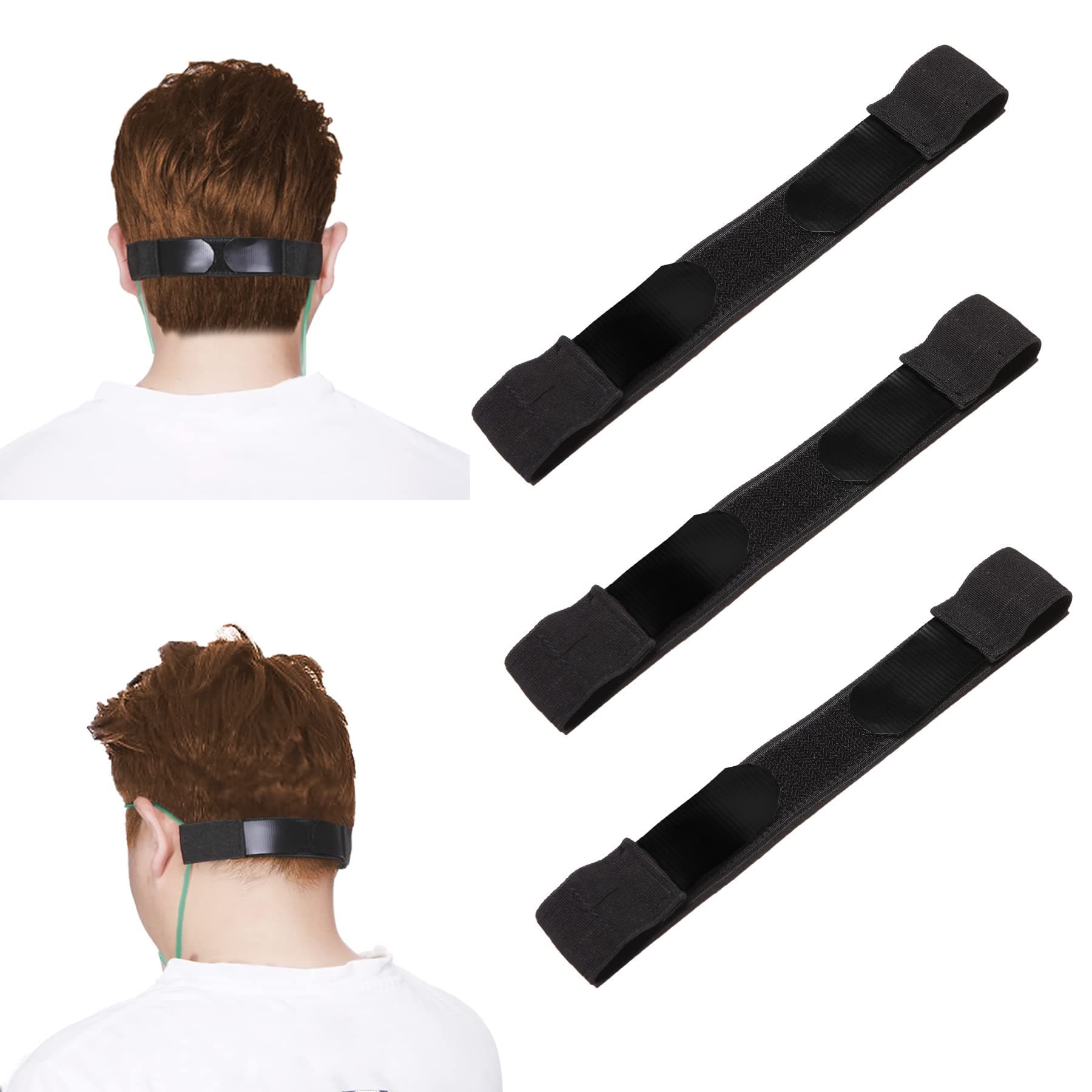 3 Pack Nasal Oxygen Cannula Ear Saver Strap Ear Protectors for Oxygen Concentrator Accessories with Adjustable Oxygen Cannula Ear Protector for Oxygen Users to Prevent Ear Soreness (3)