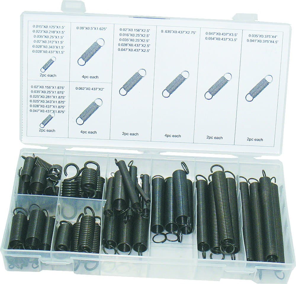 SWORDFISHBlack Oxide Finish Extension Spring Assortment, 54 Piece