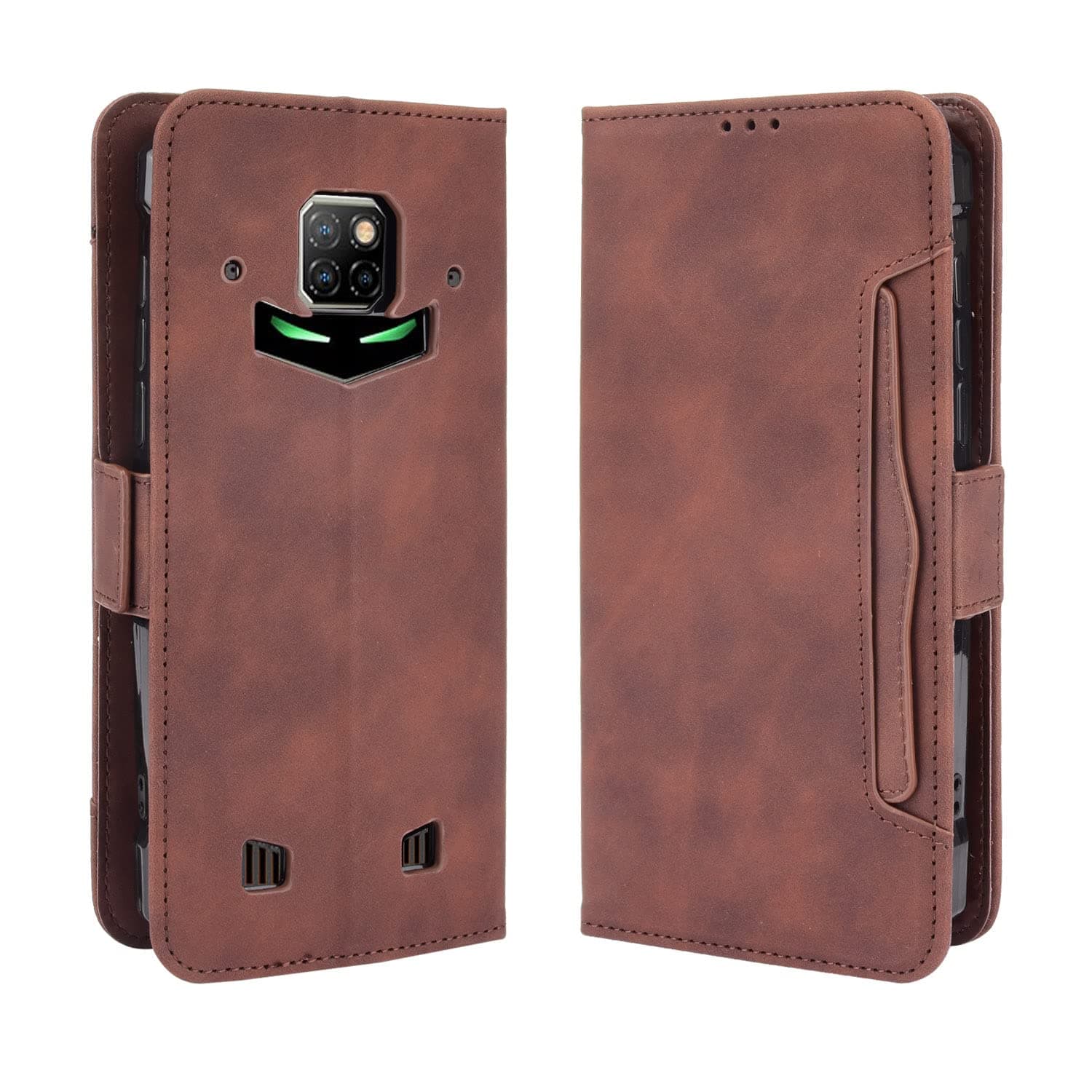 Cover Compatible with Doogee S88 Pro,Compatible with Doogee S88 Plus [Dual Card Slot][Flip Stand][Phone Case][Magnetic Clasp] Wallet Brown