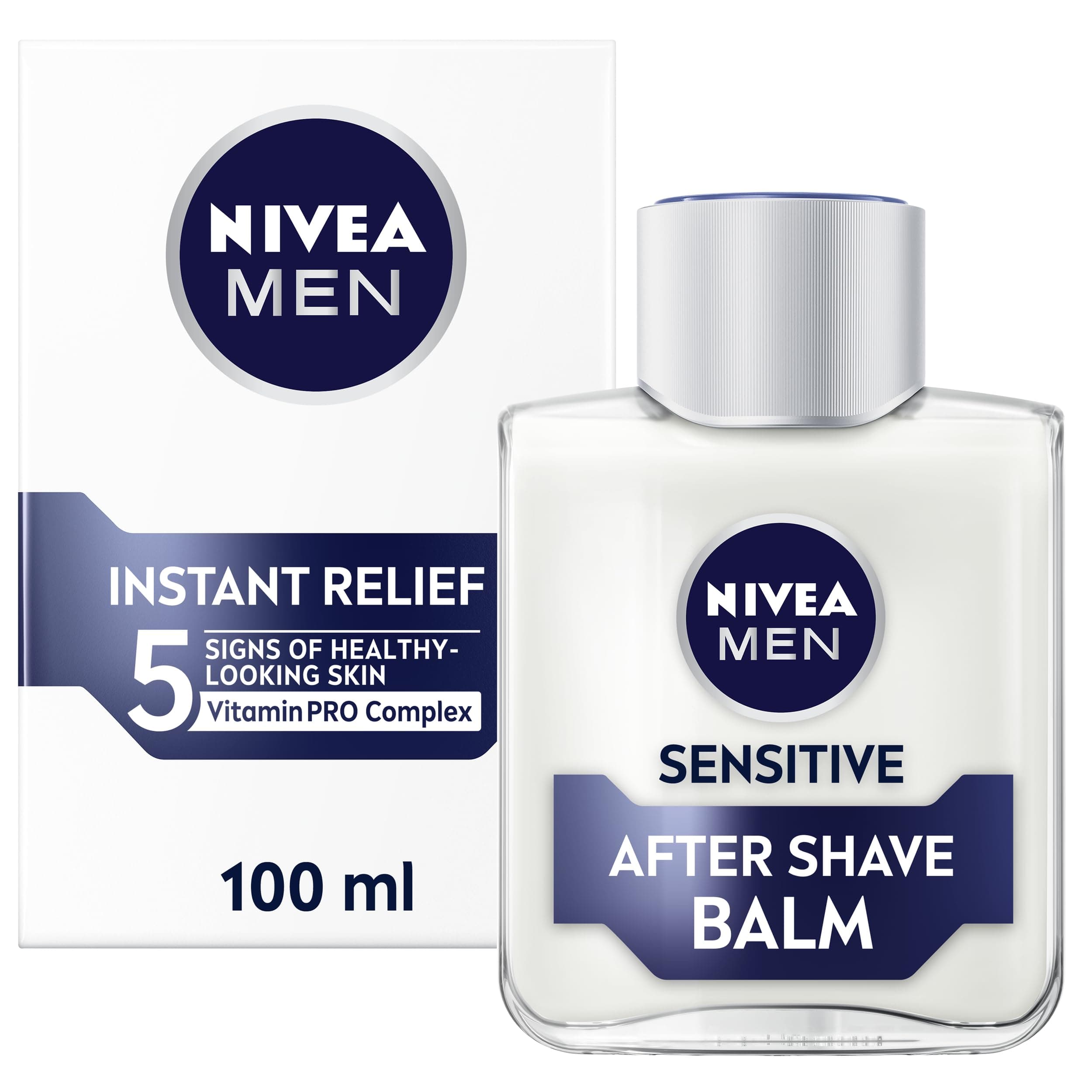 MEN Sensitive After Shave Balm, With Chamomile & Hamamelis, Alcohol-Free Soothing Care for Irritated Skin, 100ml