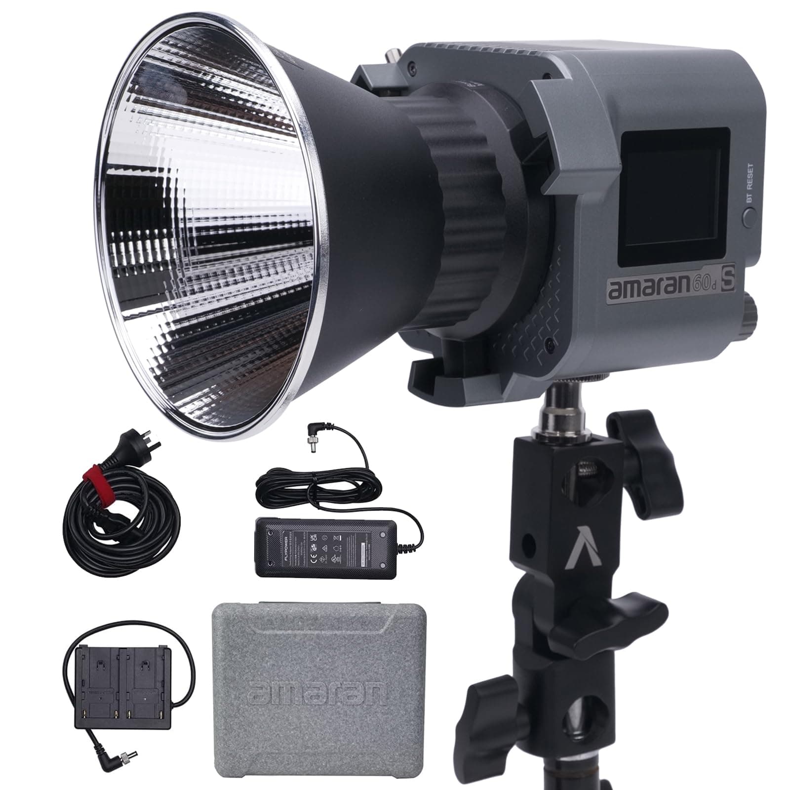 Amaran 60D S,Amaran 60D COB Daylight LED Video Light,65W 5600k Bluetooth App Control 8 Built-in Lighting Effects DC/AC Power Supply