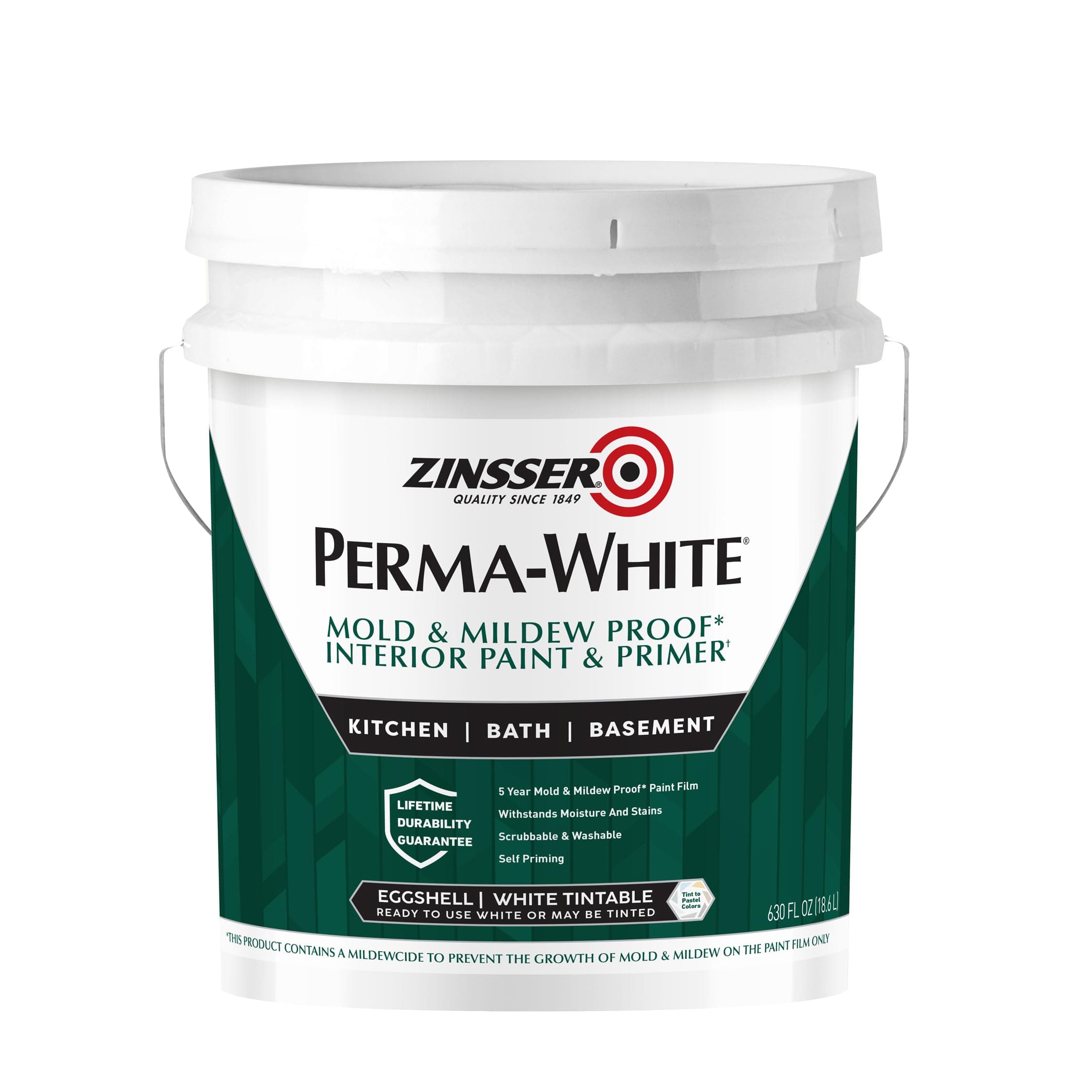 2770 PERMA-WHITE Mold & Mildew Proof Interior Paint, 5 Gallon, Eggshell White