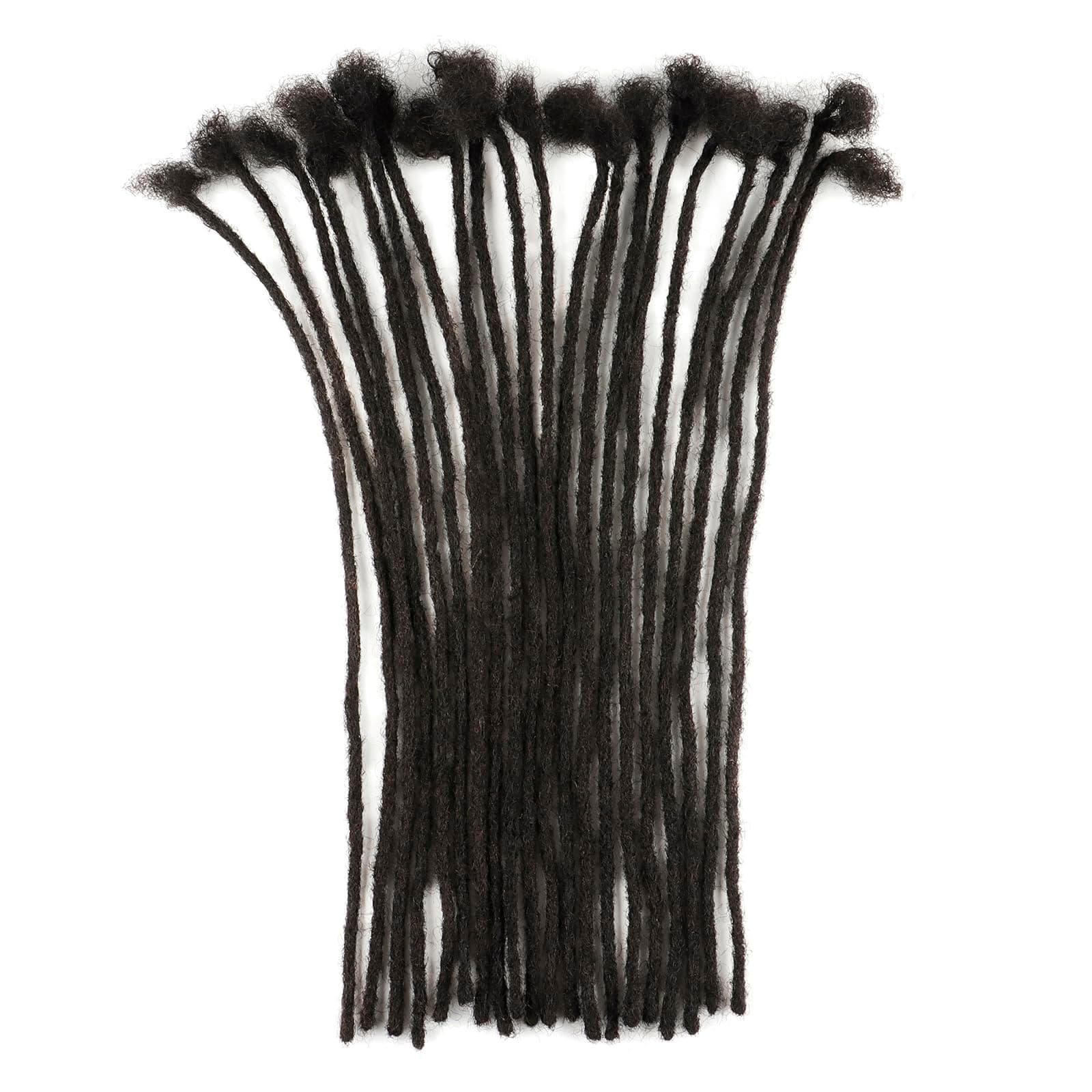 0.2cm Thickness 100% Human Hair Dreadlock Extensions for Men/Women 14 Inch 10 Strands Full Handmade Can be Dyed and Bleached Permanent Loc Extensions Human Hair Natural Black