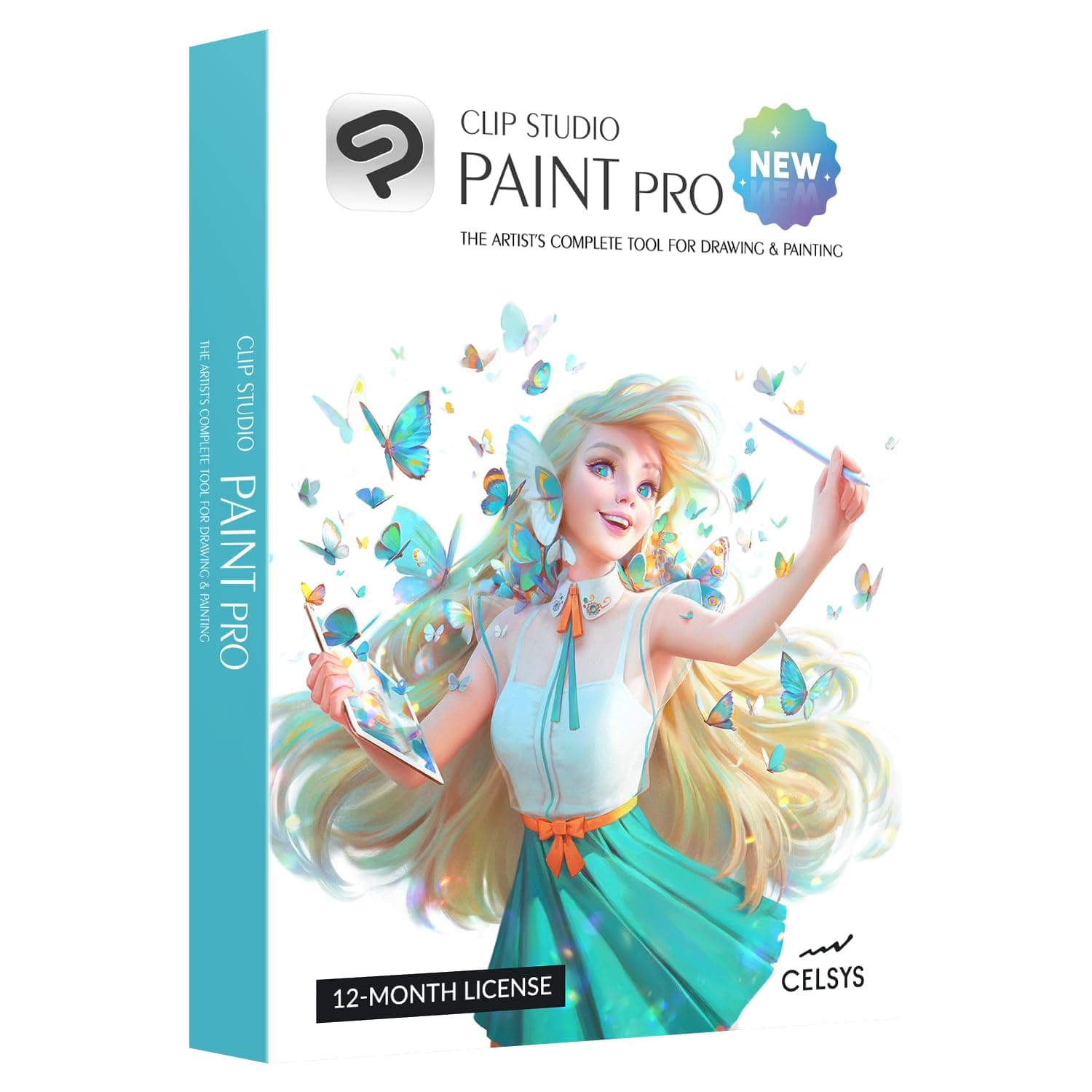 CLIP STUDIO PAINT PRO - New | 12 Months License | 1 Device | for PC, macOS, iPad, iPhone, Galaxy, Android, Chromebook