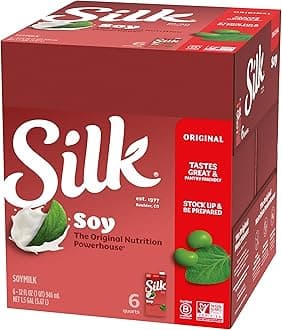 Shelf-Stable Soy Milk, Original, Dairy-Free, Vegan, Non-GMO Project Verified, 32 Fl Oz (Pack of 6)