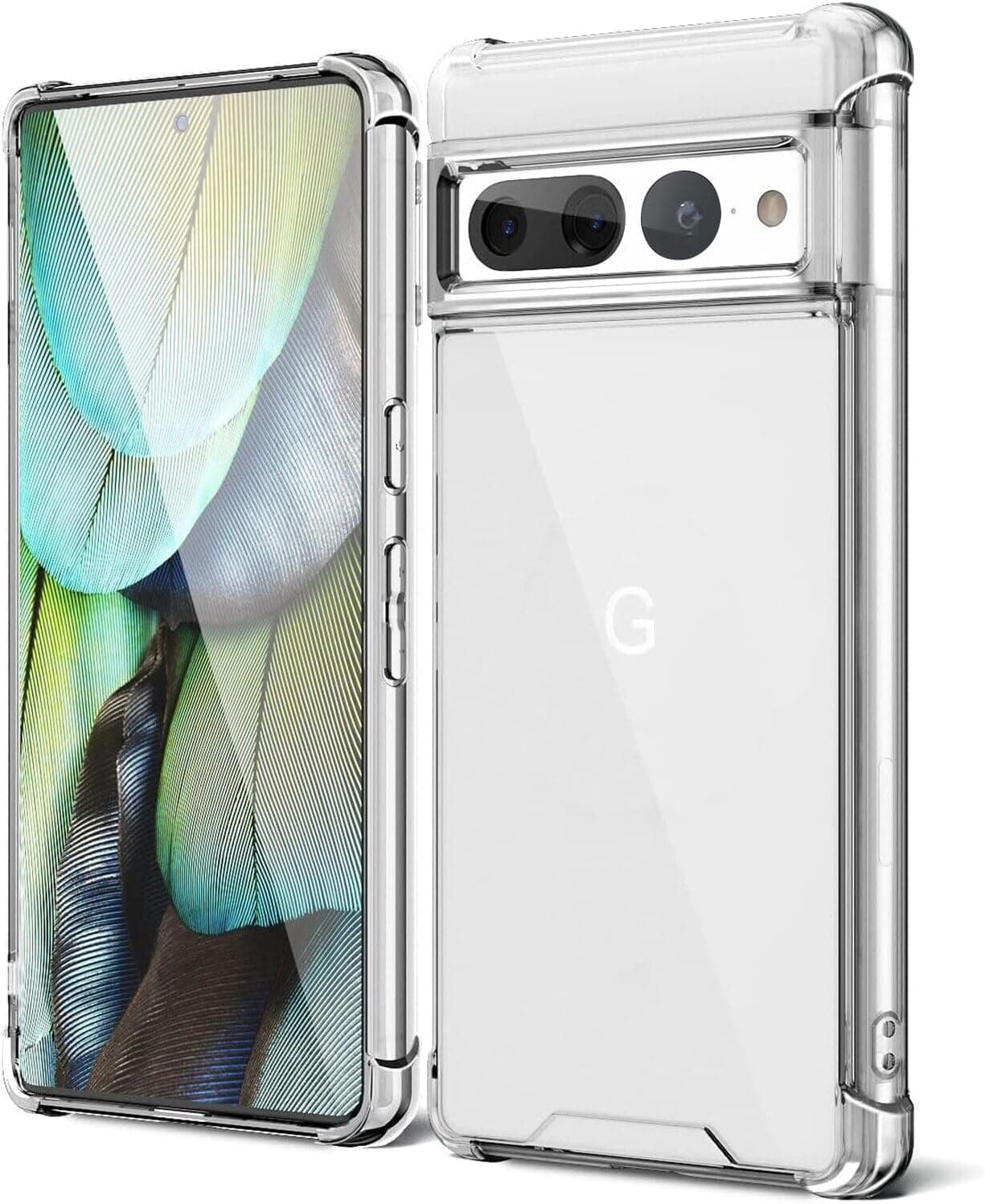 GooseBox Shockproof Bumper Case for Google Pixel 7 Pro, Airbag Corners, Hybrid Hard PC Back with Flexible TPU Frame