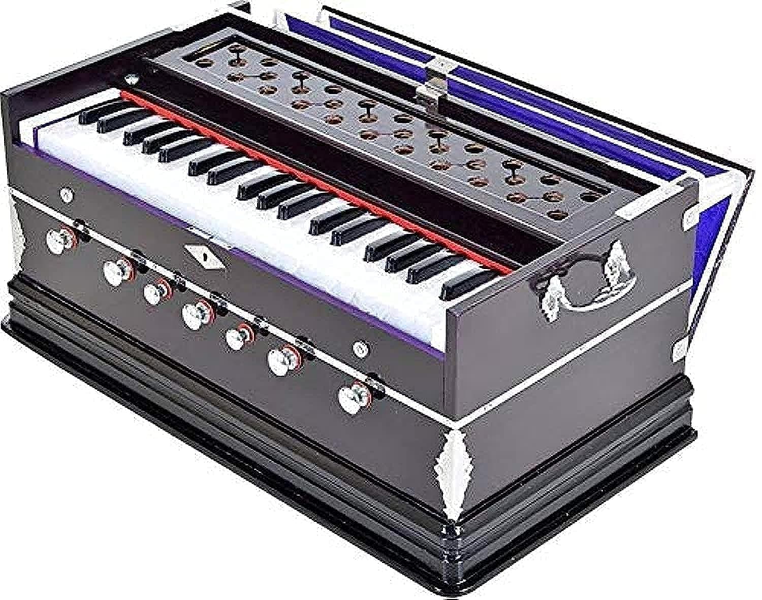 SG Musical Harmonium- 3 1/4 Octave, Double Bellow, 39 Keys,7 Stopper, 2 Reeds (Bass- Male), With Cover