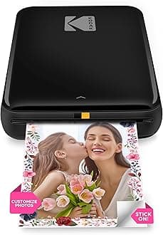 Step Instant Smartphone Photo Printer, Portable Mini Color Wireless Mobile Printer, Zink 2x3” (5.1x7.5 cm) Sticky-Back Photos, Bluetooth Compatible with iOS & Android Devices, Editing App, Black