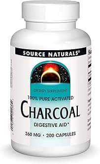 Source Naturals Charcoal - 100% Pure Activated, Digestive Aid - 200 Capsules