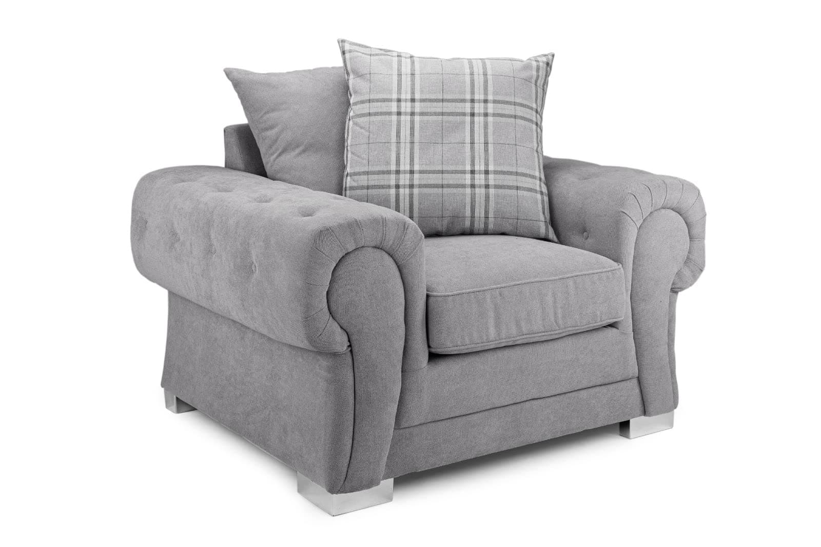Honeypot Verona Corner Sofa - 2C2, 2C1, and 3 Seater Sofabed Options - Grey (Armchair)