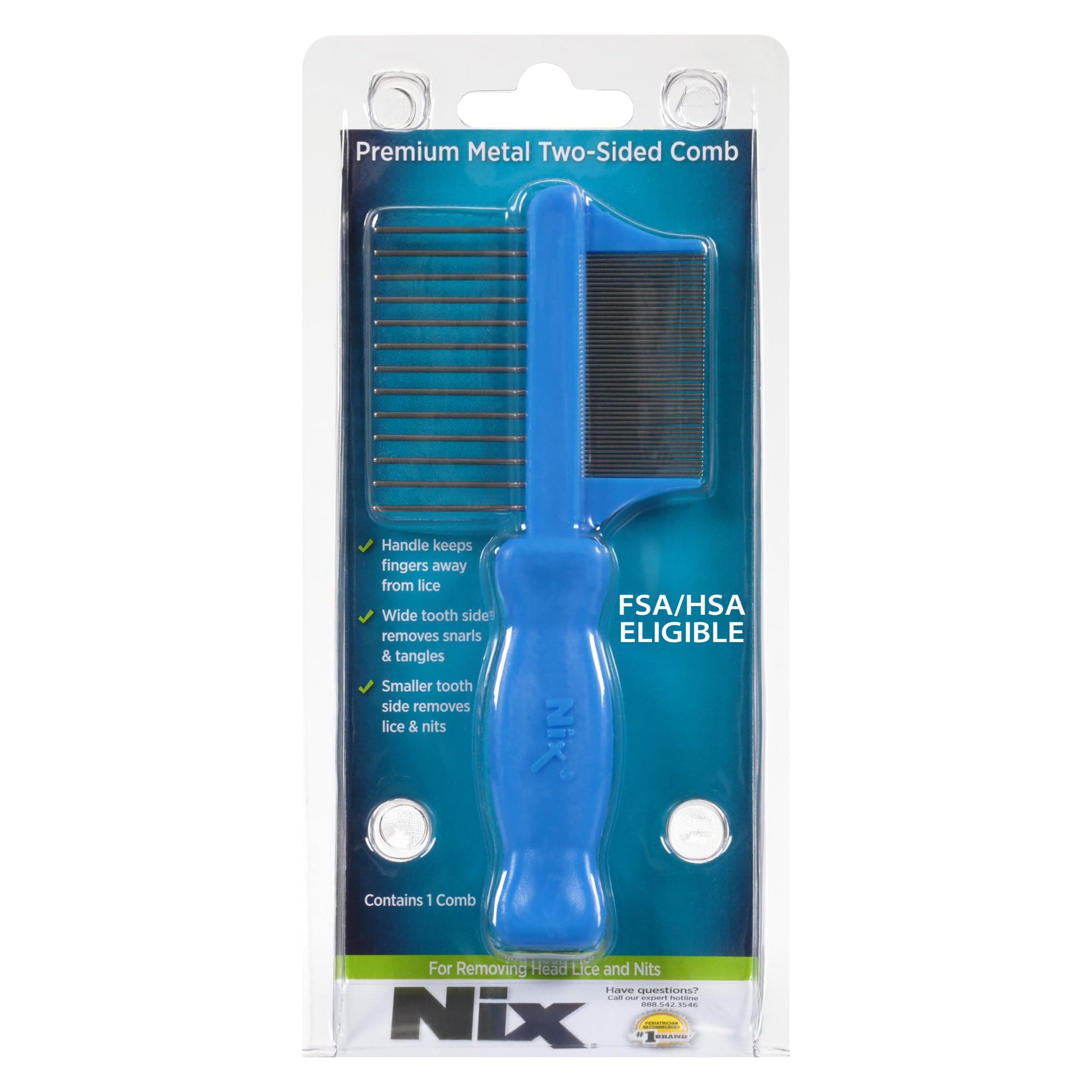 Lice Removal Comb, 2-Sided, Dual-Action Lice Comb for Removing Tangles, Lice & Nits