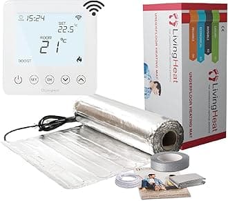 Underfloor Heating Kit for Under Laminate & Wood Floors, Electric 150w /m² with Wi5 Wi-Fi Thermostat, 9/m²