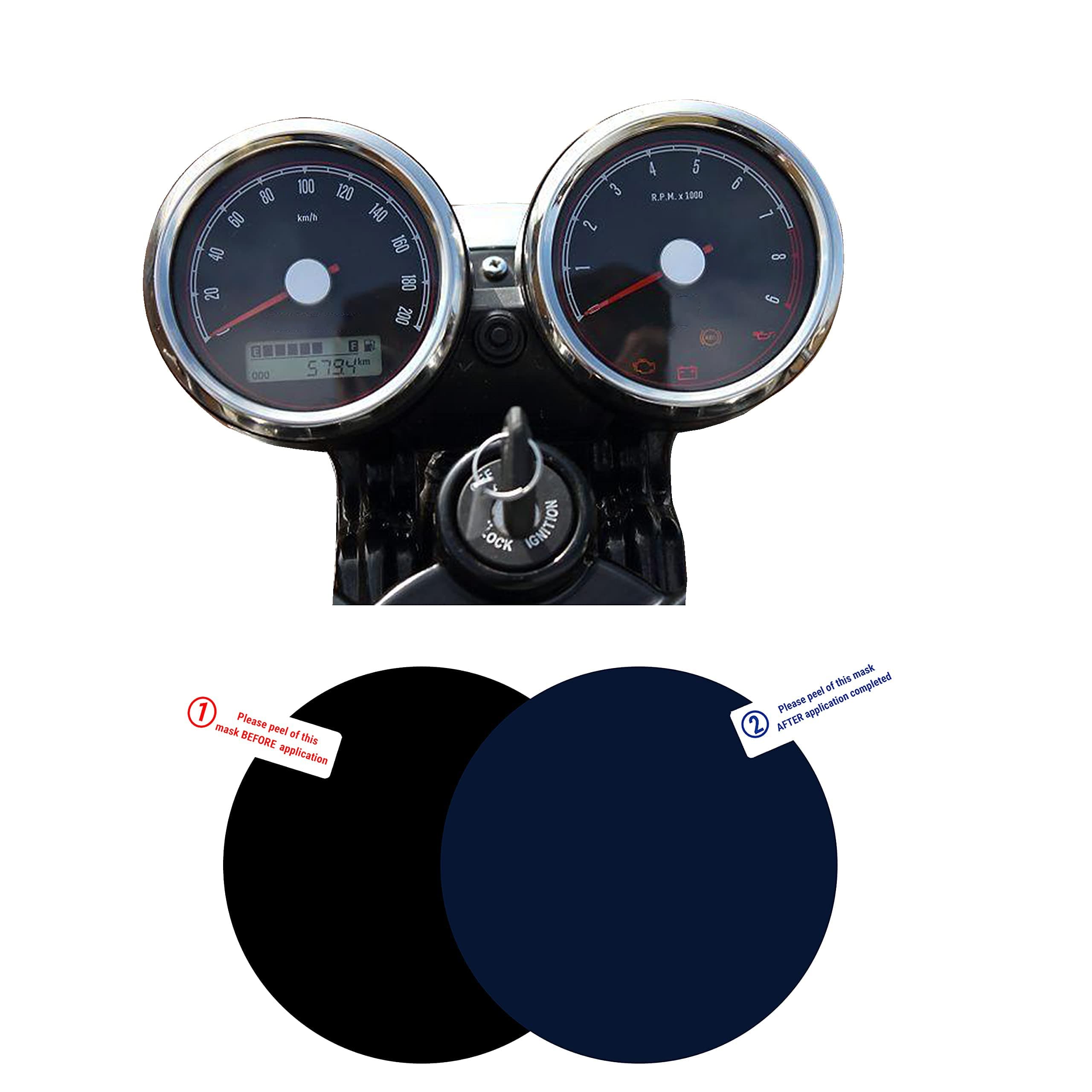 NIKAVI SMSG23 Speedo Meter Screen Protector Scratch Guard Compatible for - Royal Enfield Interceptor continental GT 650
