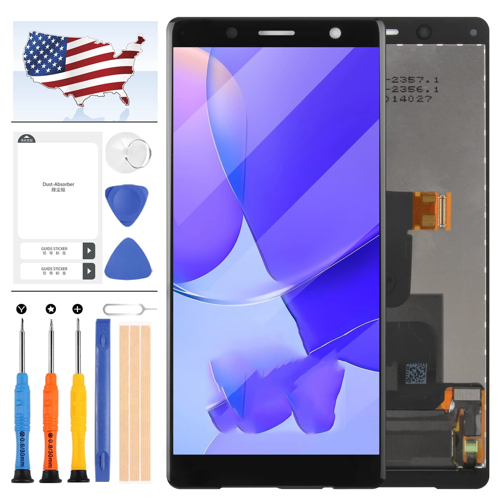 for Sony Xperia XZ2 Compact Screen Replacement 5.0" for Sony XZ2 Mini H8324 H8314 LCD Display Touch Screen Digitizer Assembly Matrix Sensor Glass Lens Kits with Free Tools (Black no Frame)