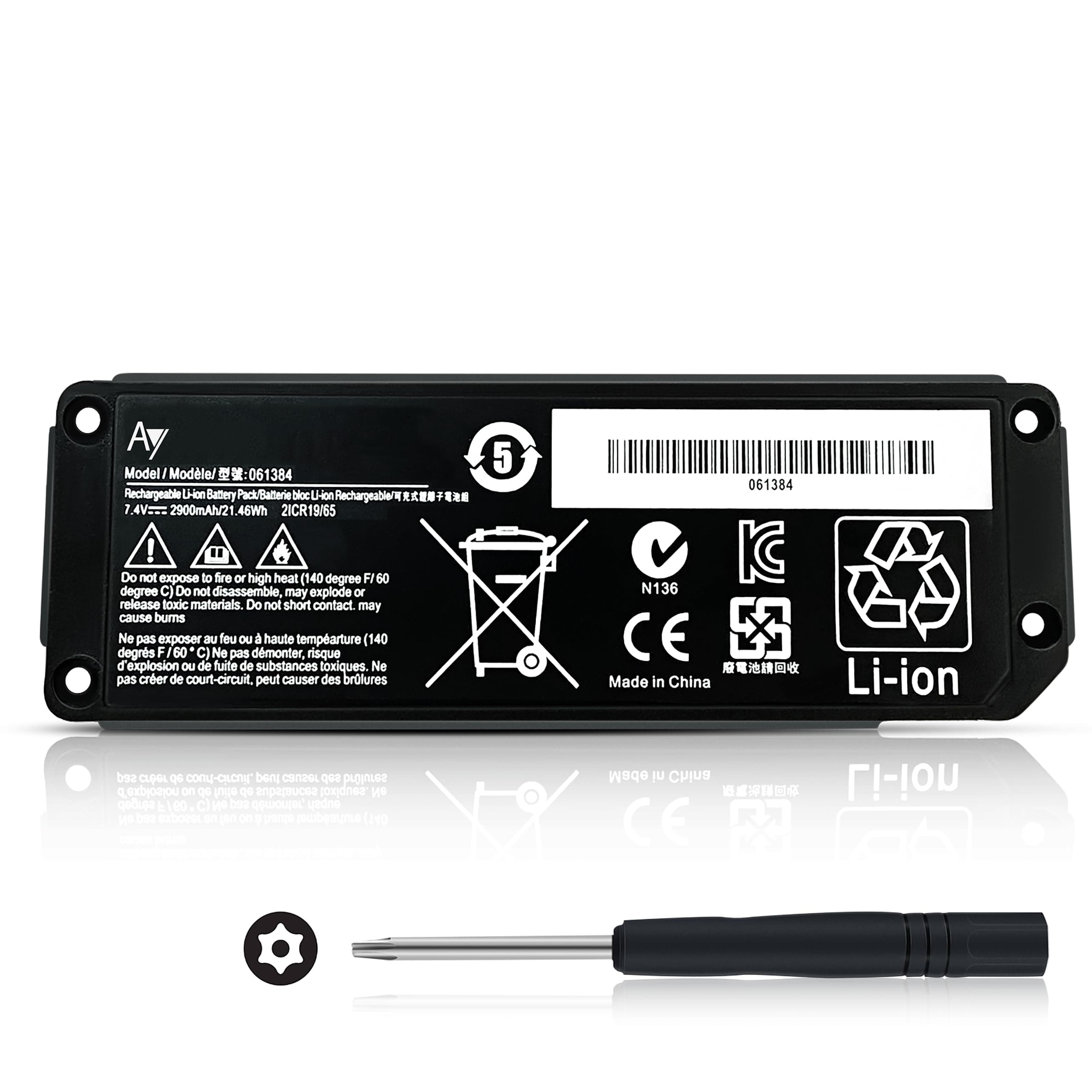 AY 061384 Replacement Battery Compatible with Bose SoundLink Mini I Only, Fits 061384 061385 061386 063287 [21.46WH/2900mAh]