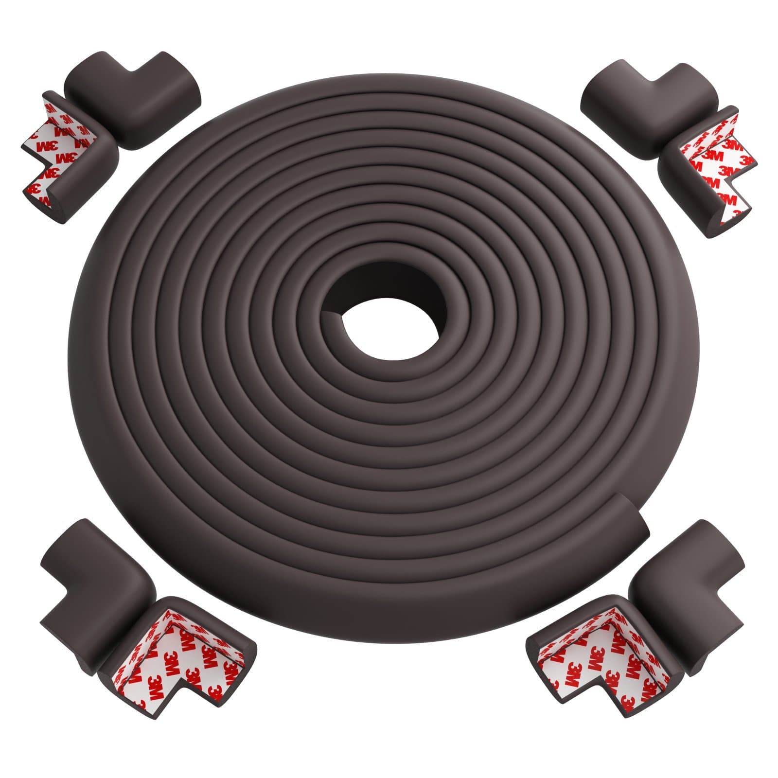 Sure Basics 13ft Edge Guard Corner Protector Roll, 8 PreApplied 3M Tape Bumpers
